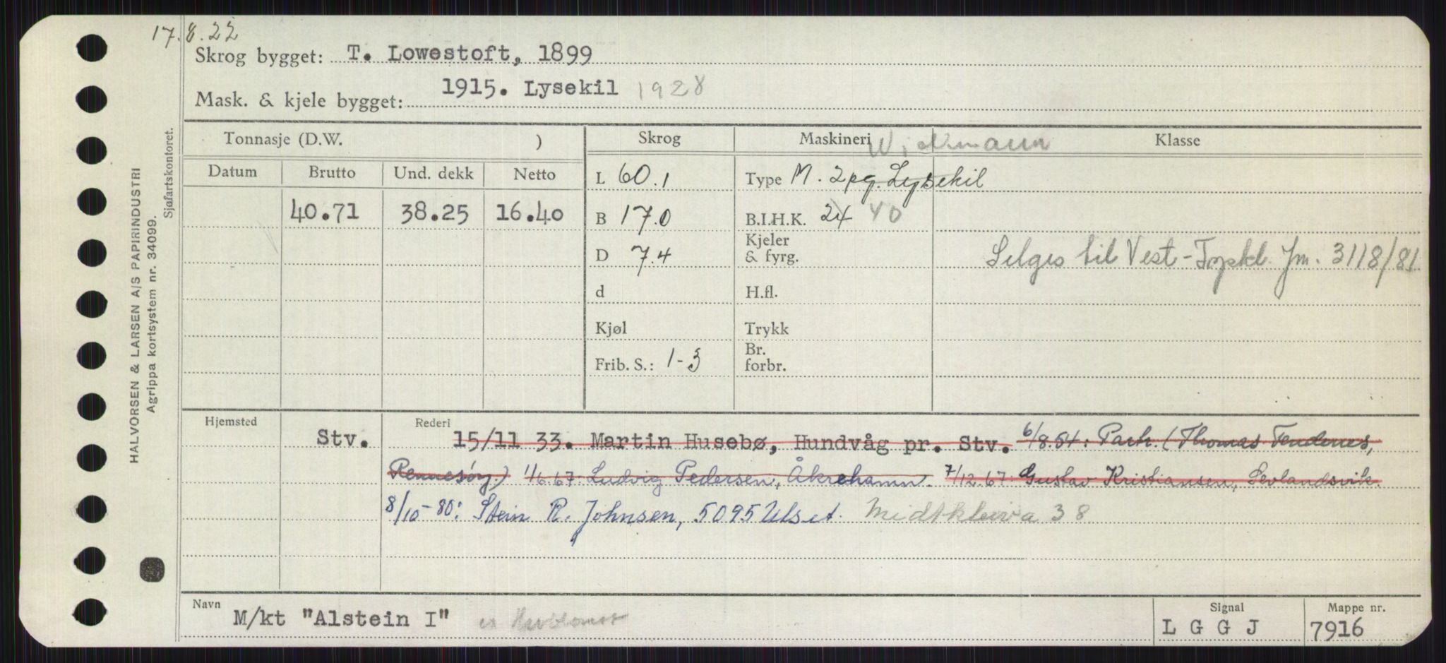 Sjøfartsdirektoratet med forløpere, Skipsmålingen, RA/S-1627/H/Ha/L0001/0001: Fartøy, A-Eig / Fartøy A-Bjøn, p. 151