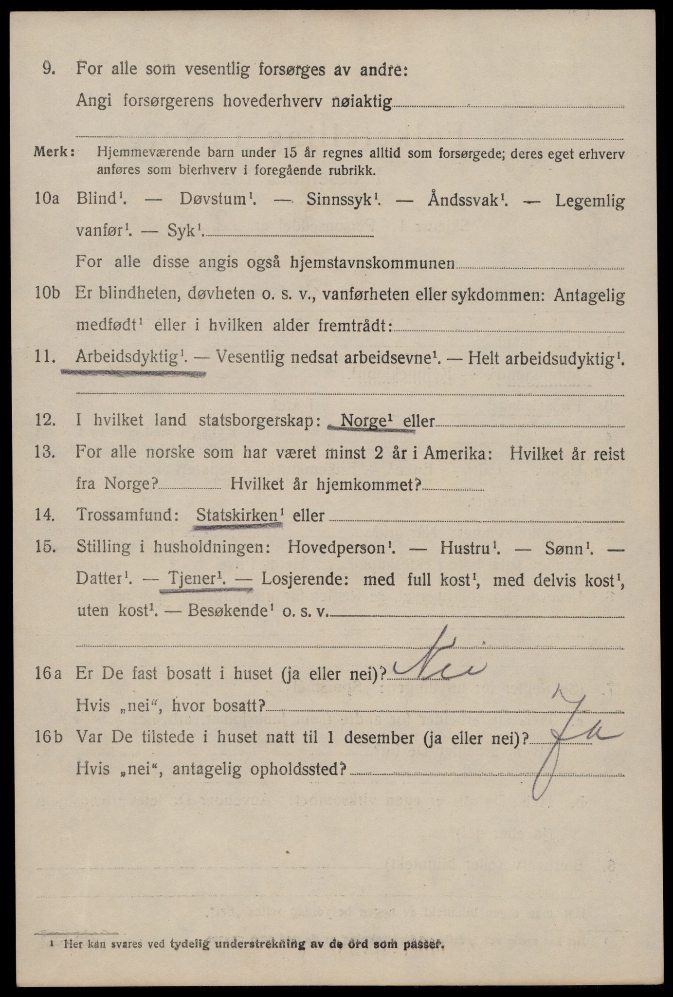 SAKO, 1920 census for Hjartdal, 1920, p. 2207