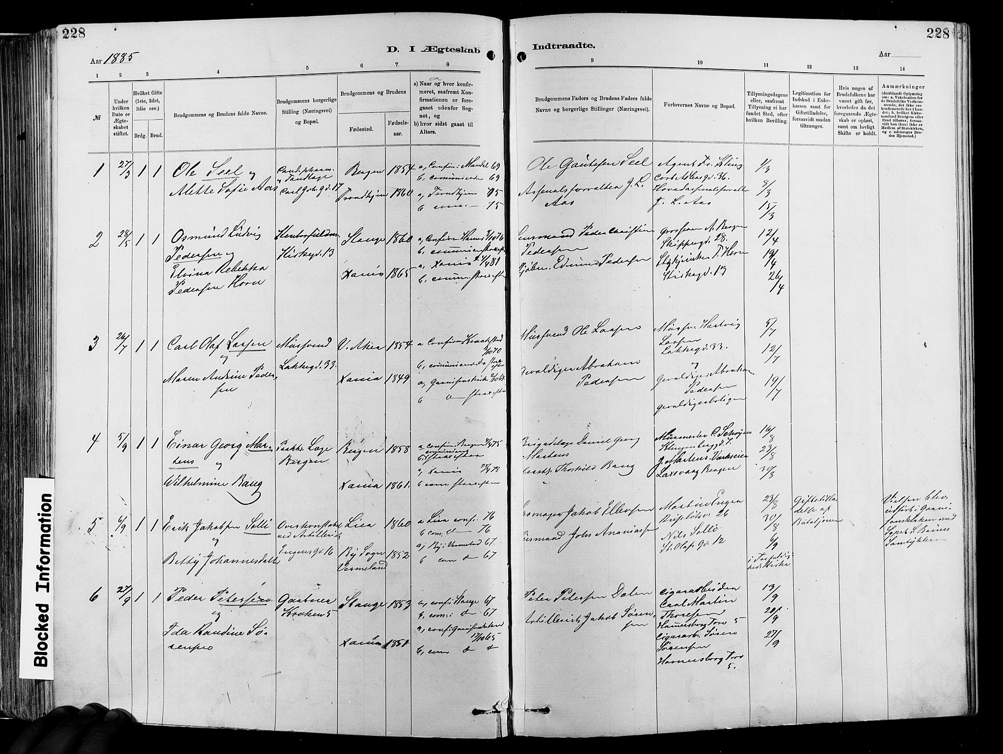Garnisonsmenigheten Kirkebøker, SAO/A-10846/F/Fa/L0012: Parish register (official) no. 12, 1880-1893, p. 228