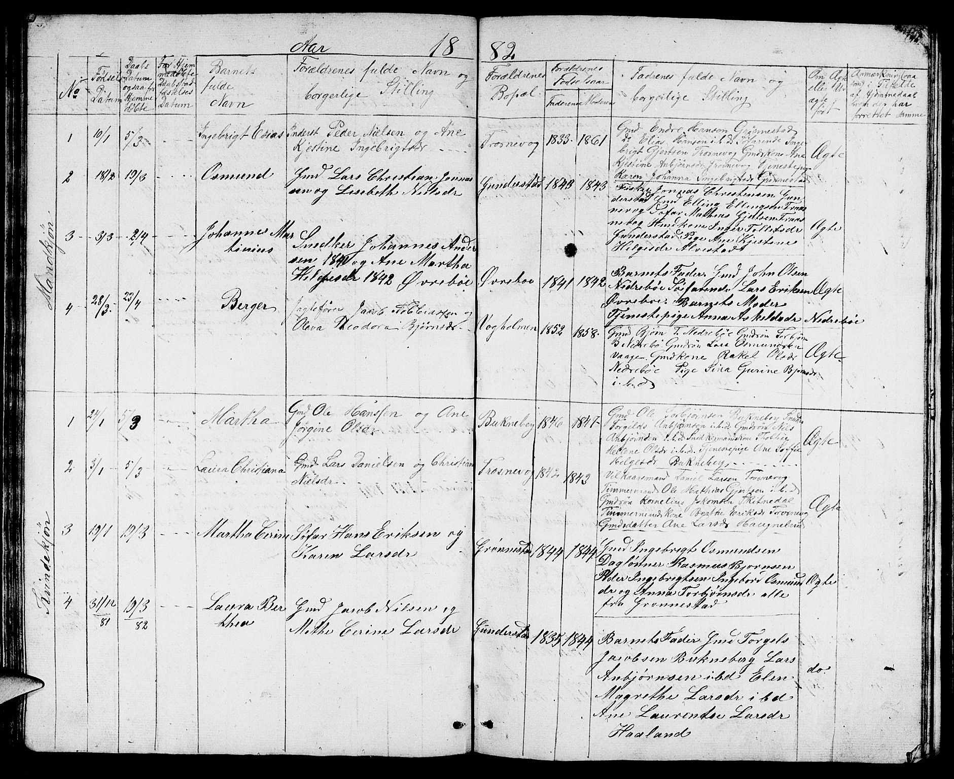 Tysvær sokneprestkontor, SAST/A -101864/H/Ha/Hab/L0001: Parish register (copy) no. B 1, 1851-1887, p. 86