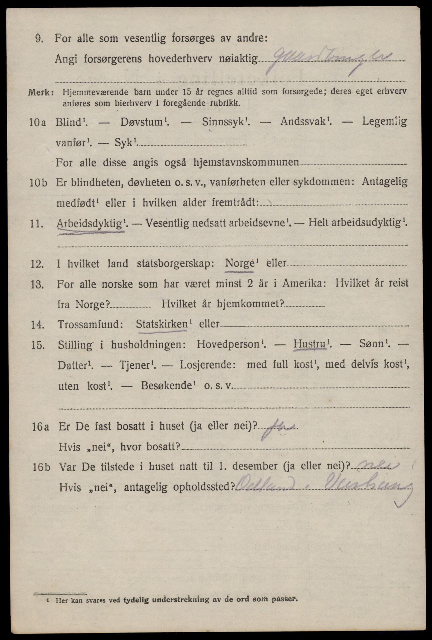 SAST, 1920 census for Varhaug, 1920, p. 812