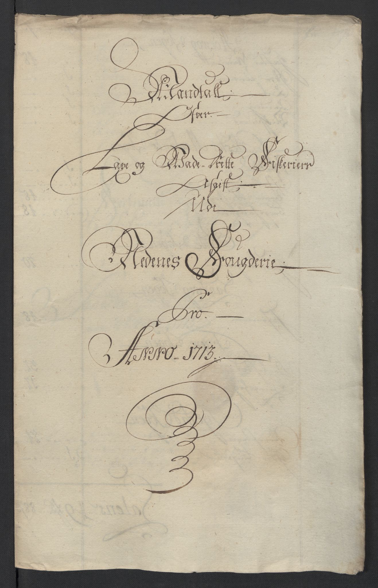 Rentekammeret inntil 1814, Reviderte regnskaper, Fogderegnskap, AV/RA-EA-4092/R39/L2321: Fogderegnskap Nedenes, 1713-1714, p. 96