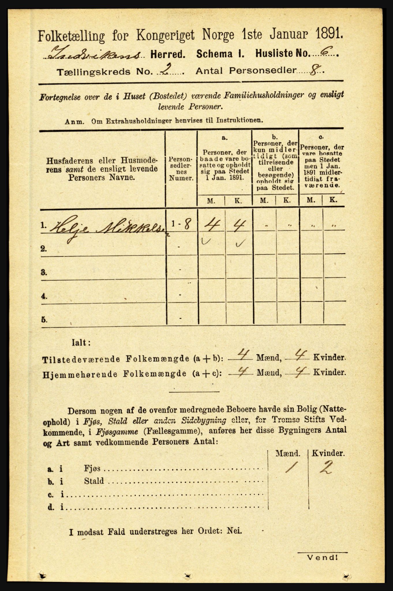 RA, 1891 census for 1447 Innvik, 1891, p. 549