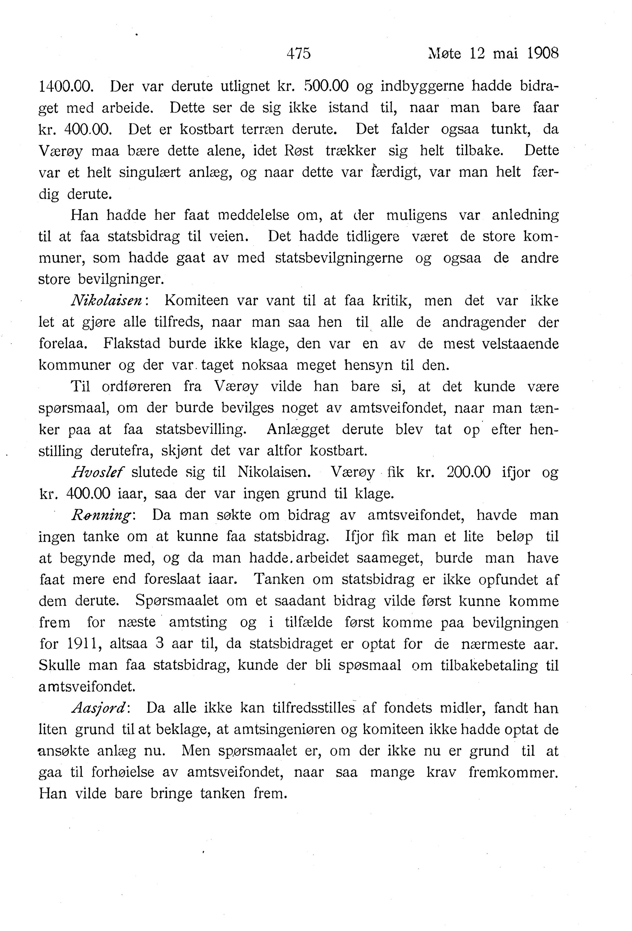 Nordland Fylkeskommune. Fylkestinget, AIN/NFK-17/176/A/Ac/L0031: Fylkestingsforhandlinger 1908, 1908