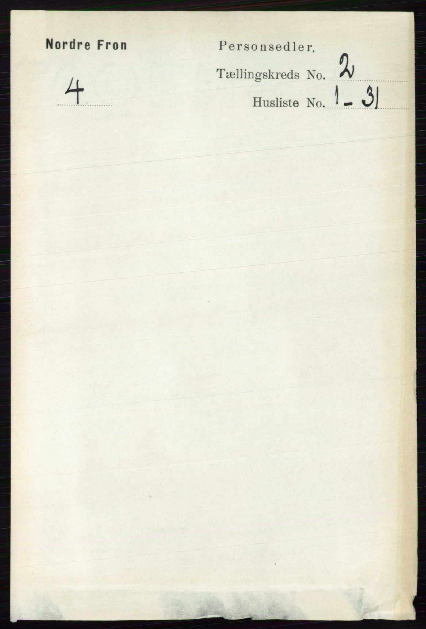 RA, 1891 census for 0518 Nord-Fron, 1891, p. 340