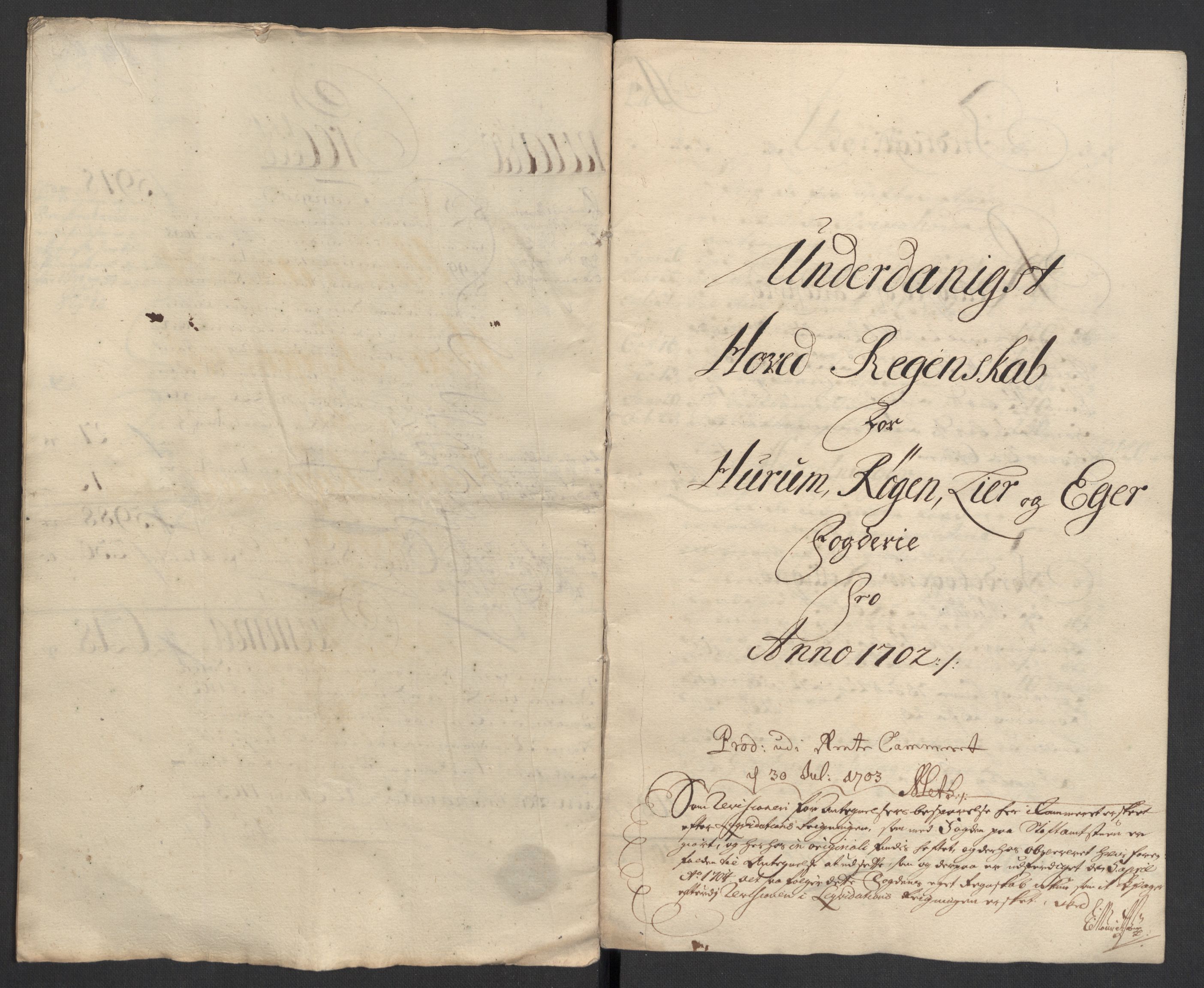 Rentekammeret inntil 1814, Reviderte regnskaper, Fogderegnskap, AV/RA-EA-4092/R30/L1698: Fogderegnskap Hurum, Røyken, Eiker og Lier, 1702, p. 9
