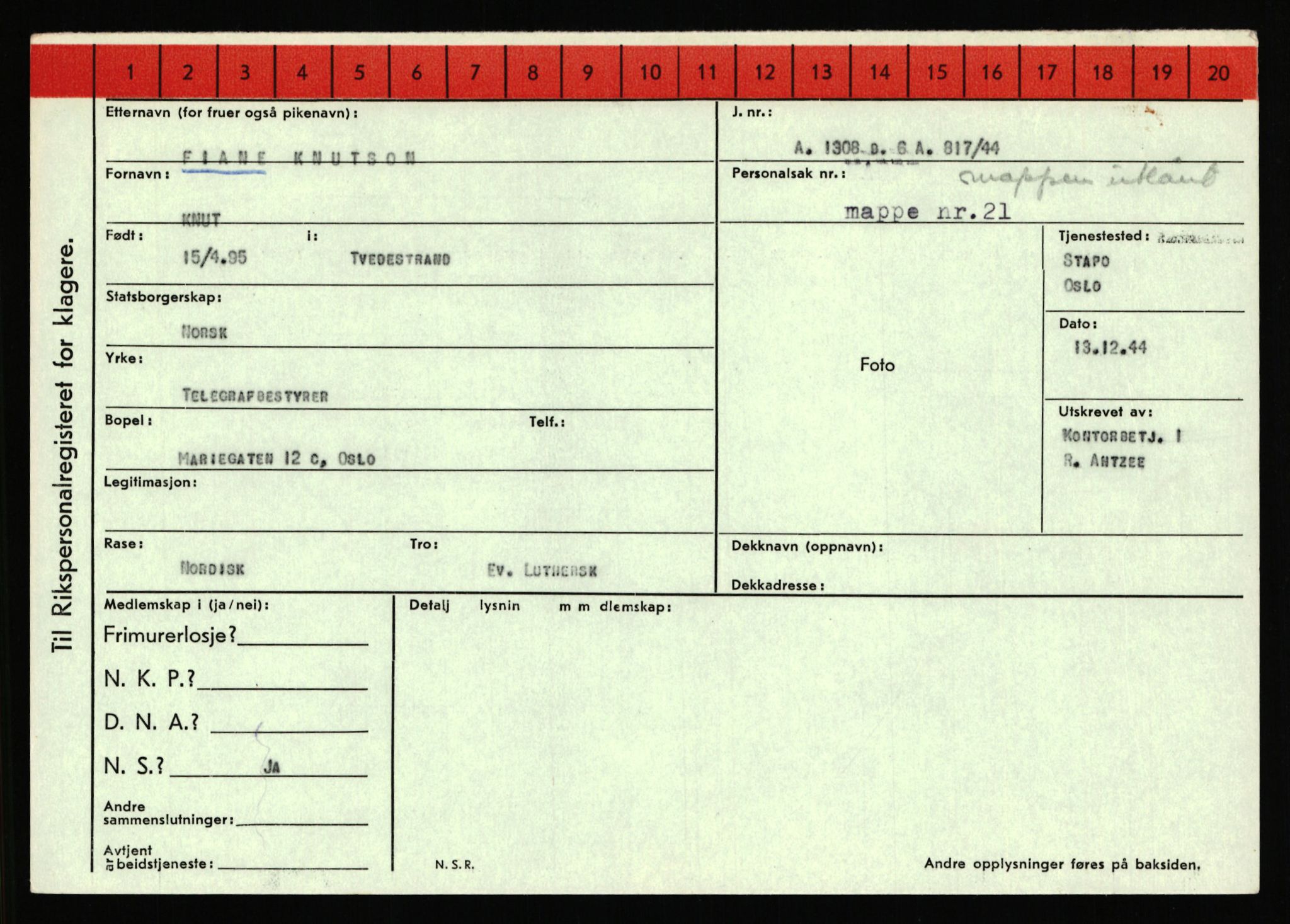 Statspolitiet - Hovedkontoret / Osloavdelingen, AV/RA-S-1329/C/Ca/L0004: Eid - funn av gjenstander	, 1943-1945, p. 2903