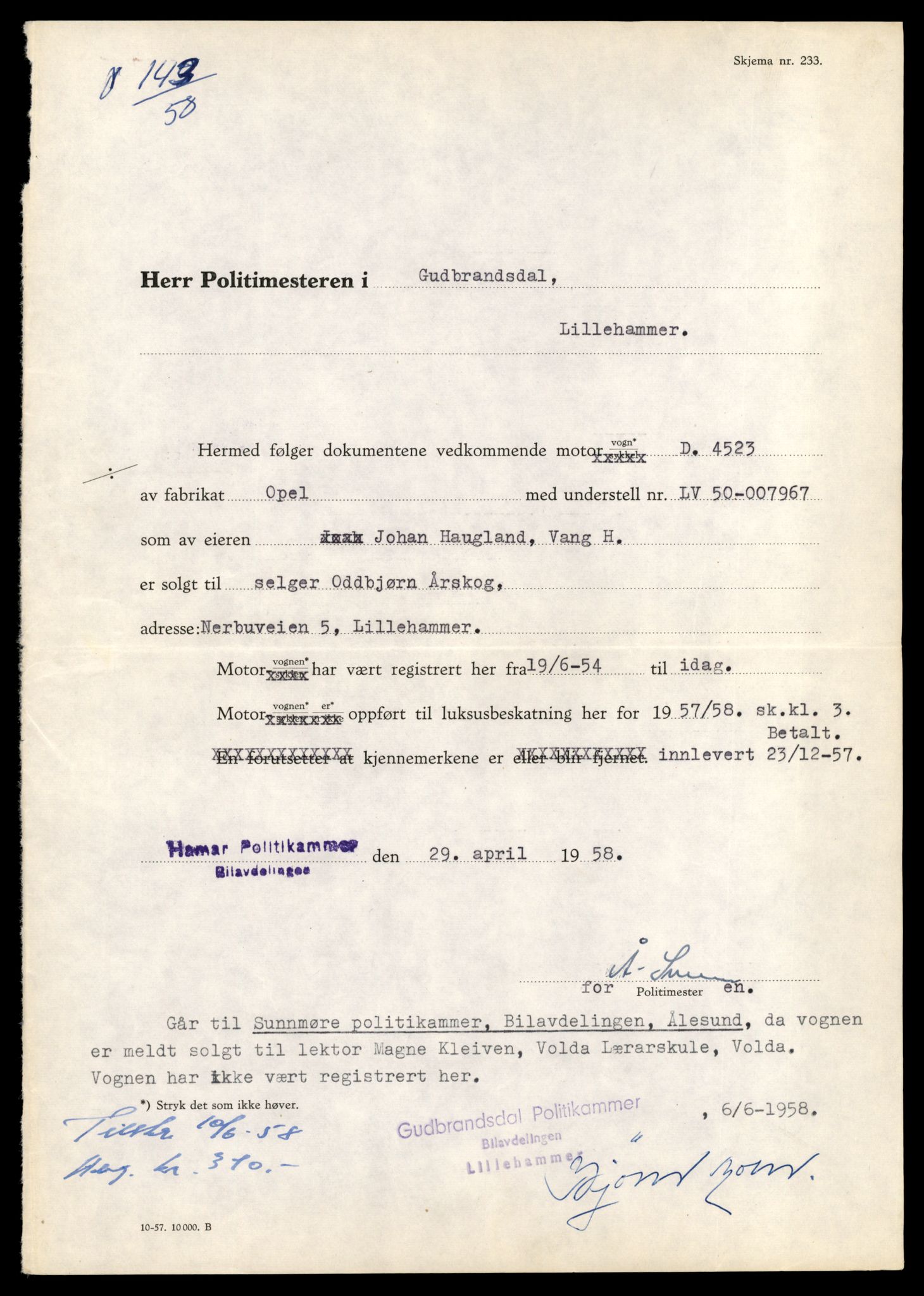 Møre og Romsdal vegkontor - Ålesund trafikkstasjon, AV/SAT-A-4099/F/Fe/L0048: Registreringskort for kjøretøy T 14721 - T 14863, 1927-1998, p. 2853