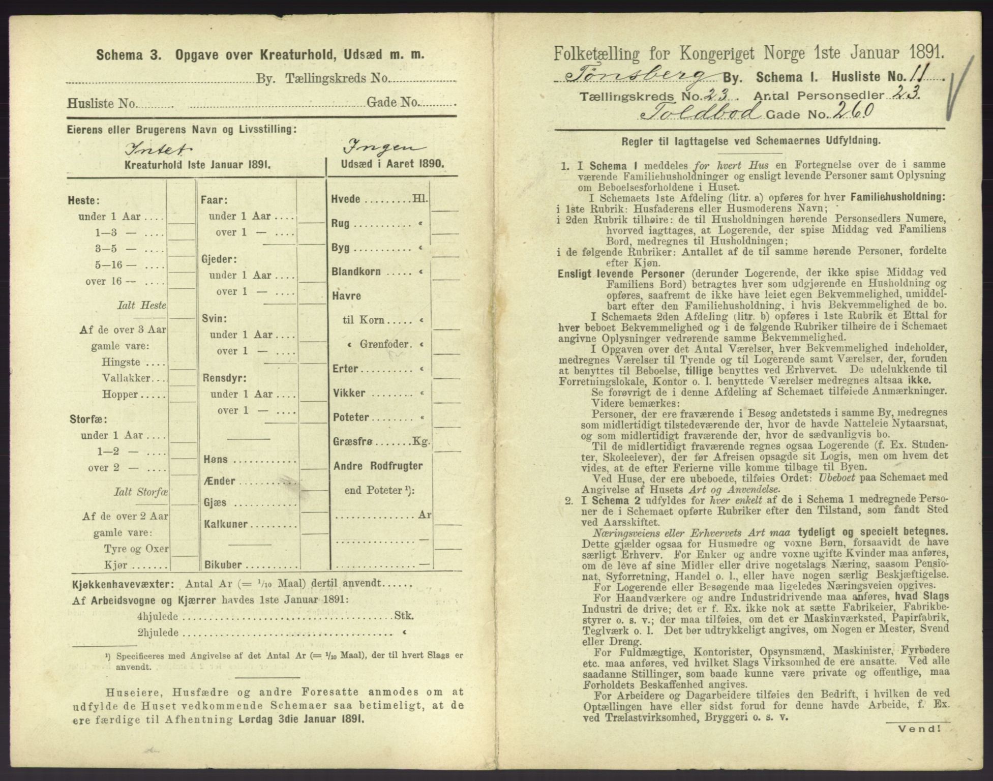 RA, 1891 census for 0705 Tønsberg, 1891, p. 764