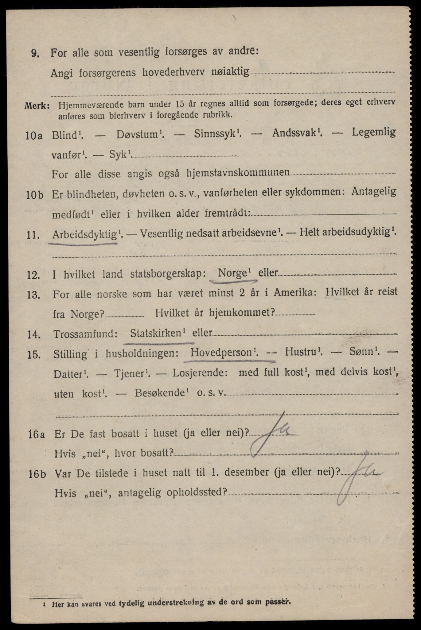 SAST, 1920 census for Varhaug, 1920, p. 5078