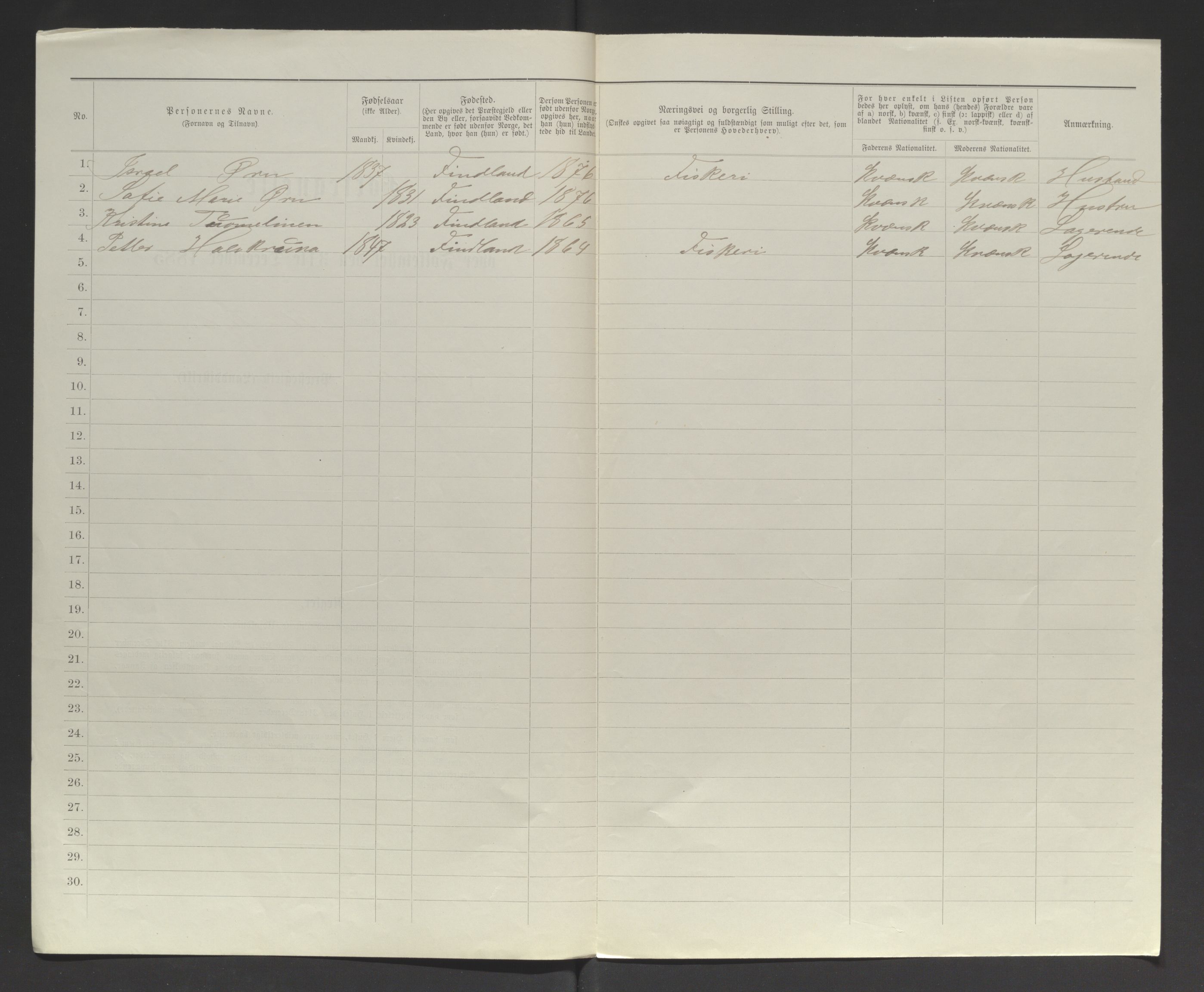 SATØ, 1885 census for 2028 Vardø, 1885, p. 104b