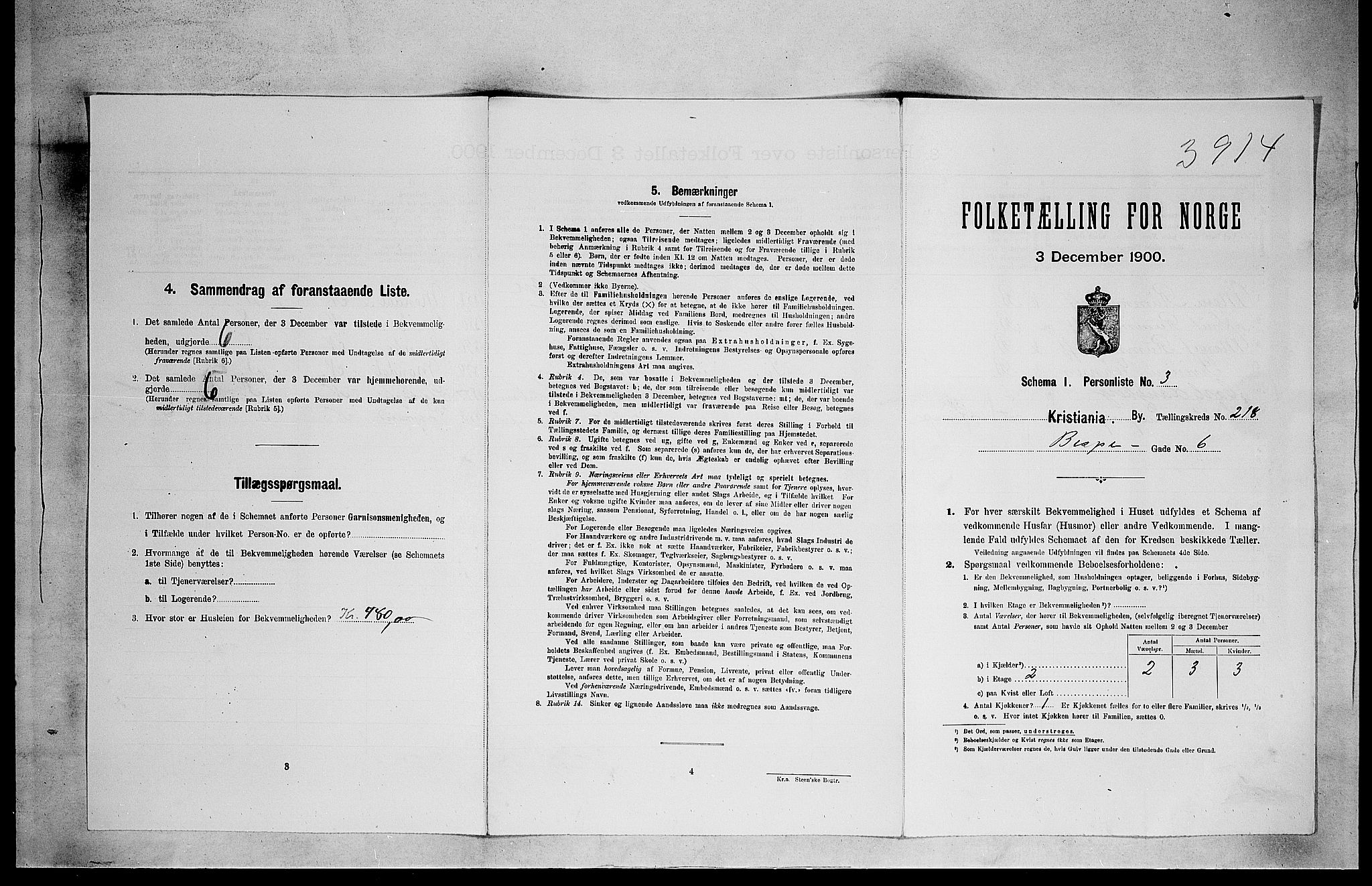 SAO, 1900 census for Kristiania, 1900, p. 4925