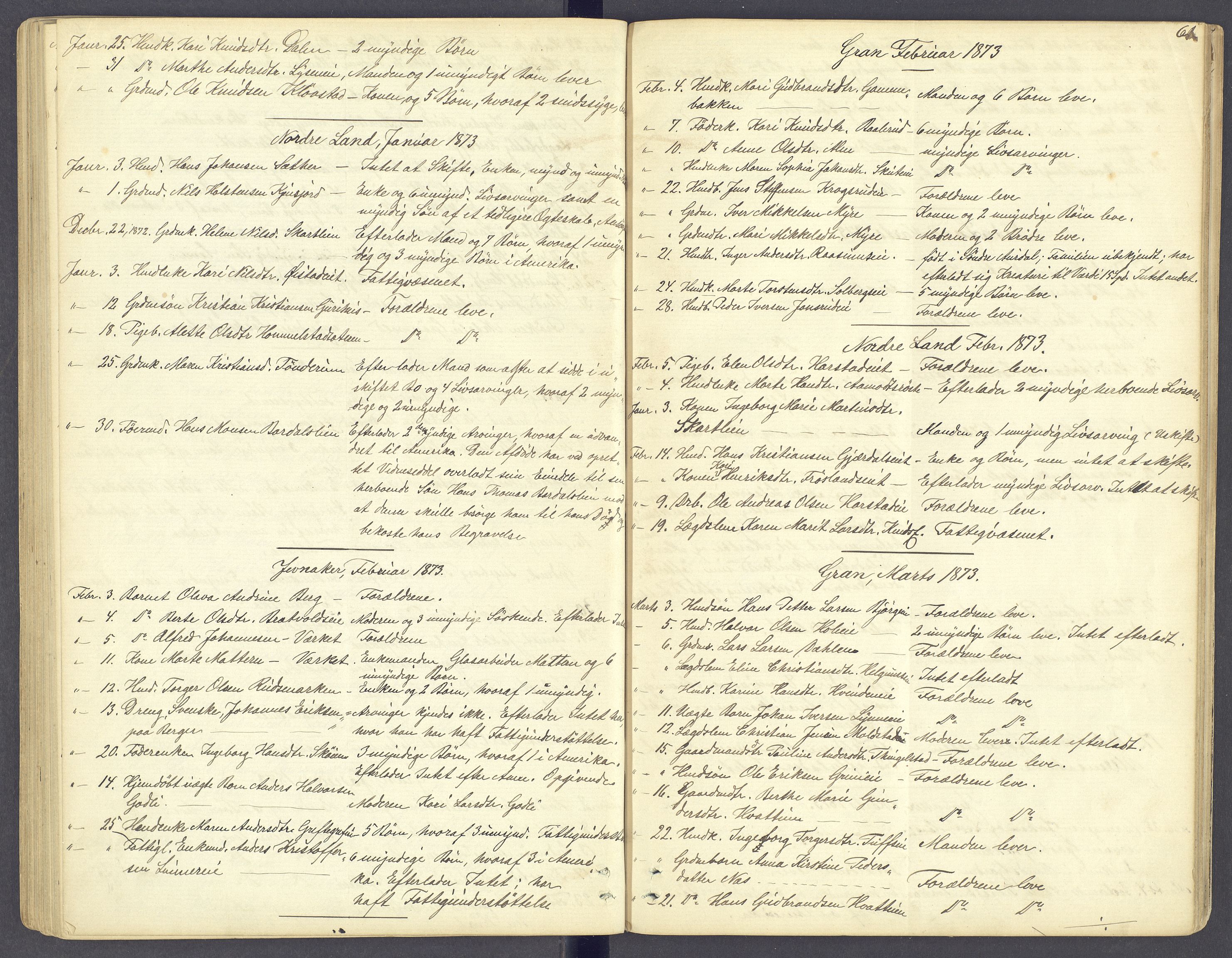 Hadeland og Land tingrett, SAH/TING-010/J/Jg/L0004: Dødsfallsprotokoll, 1863-1876, p. 60b-61a