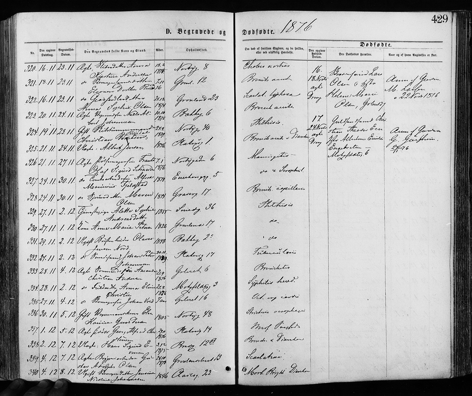 Grønland prestekontor Kirkebøker, AV/SAO-A-10848/F/Fa/L0005: Parish register (official) no. 5, 1869-1880, p. 429