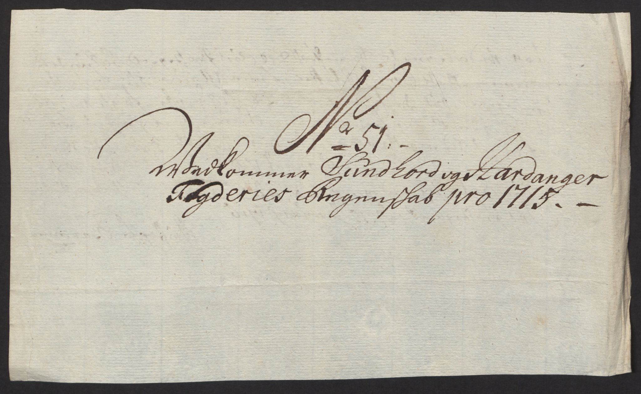 Rentekammeret inntil 1814, Reviderte regnskaper, Fogderegnskap, AV/RA-EA-4092/R48/L2991: Fogderegnskap Sunnhordland og Hardanger, 1715, p. 387