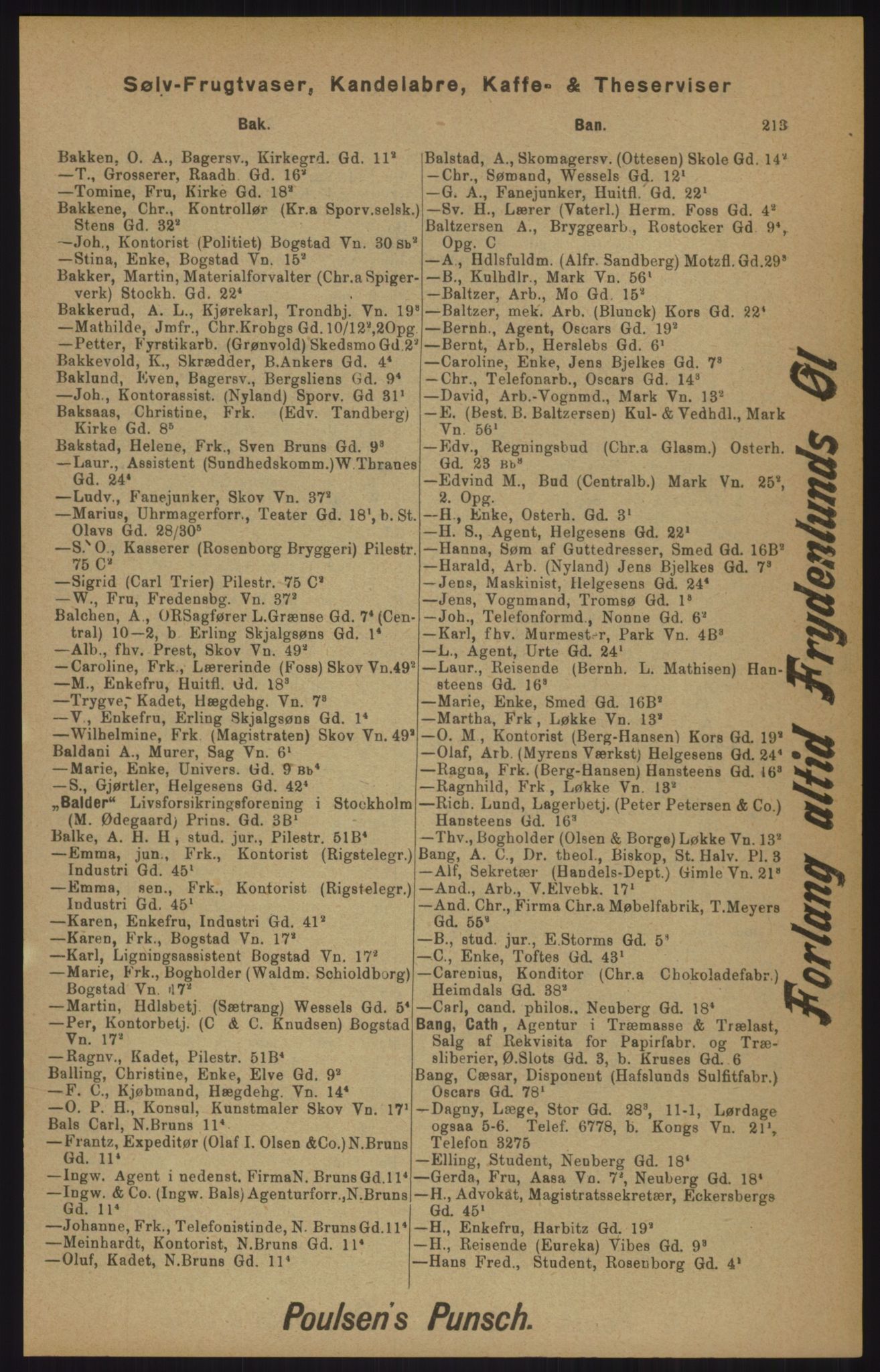 Kristiania/Oslo adressebok, PUBL/-, 1905, p. 213