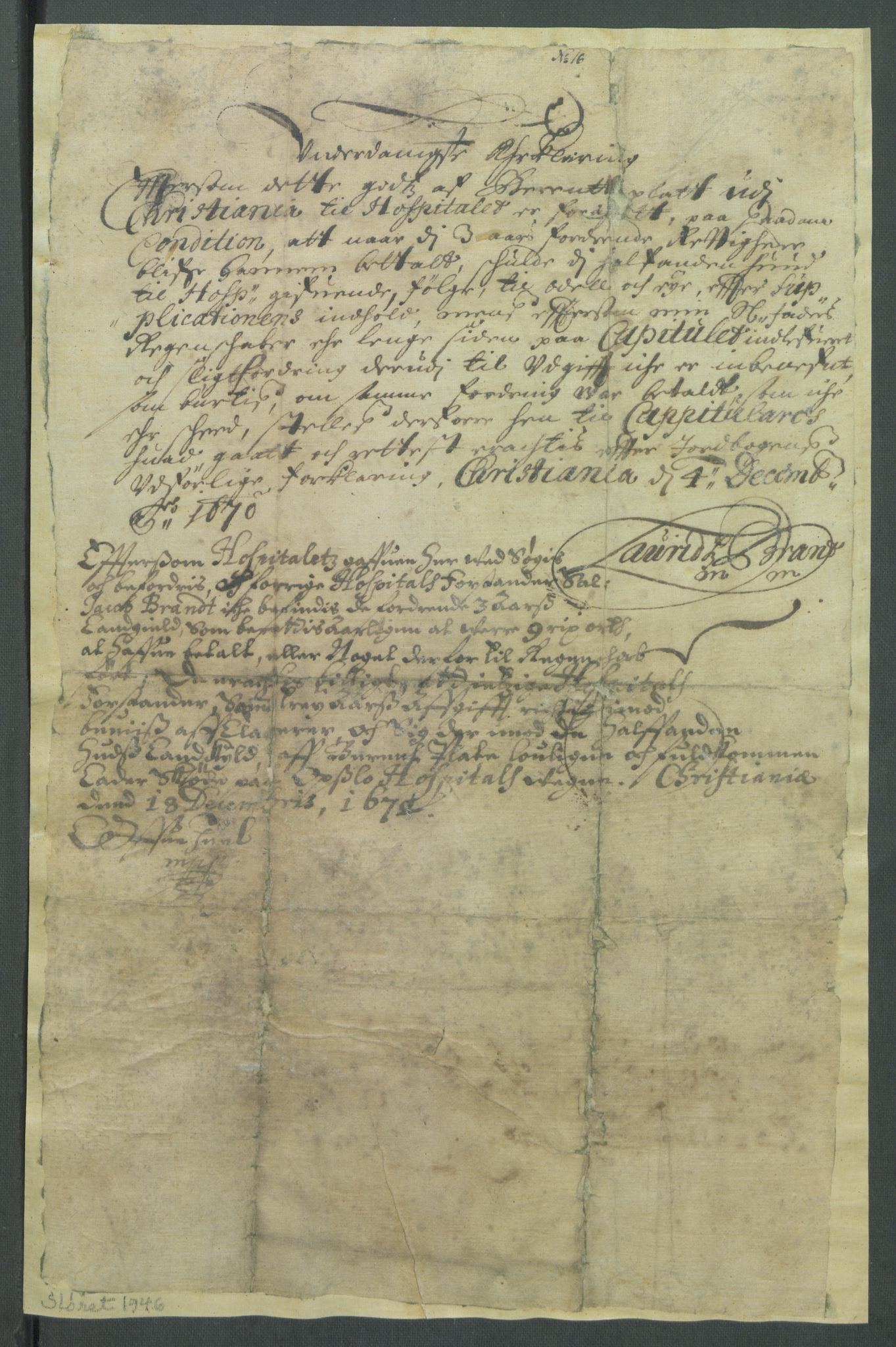 Riksarkivets diplomsamling, AV/RA-EA-5965/F02/L0171: Dokumenter, 1667-1670, p. 283