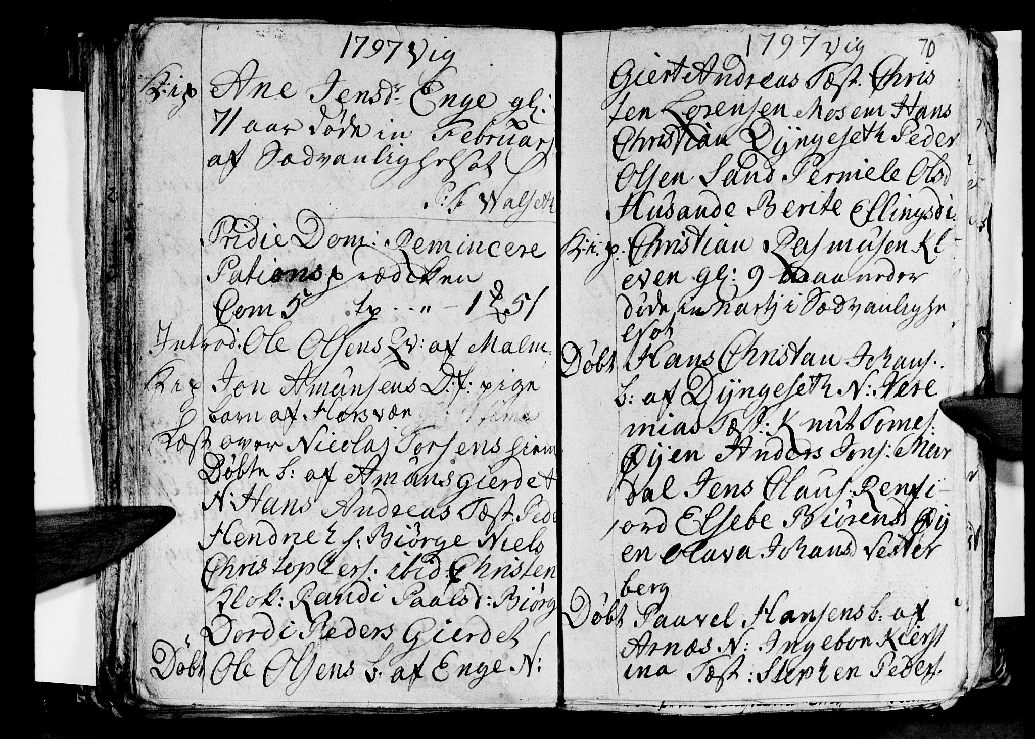 Ministerialprotokoller, klokkerbøker og fødselsregistre - Nordland, AV/SAT-A-1459/812/L0184: Parish register (copy) no. 812C02, 1793-1809, p. 70