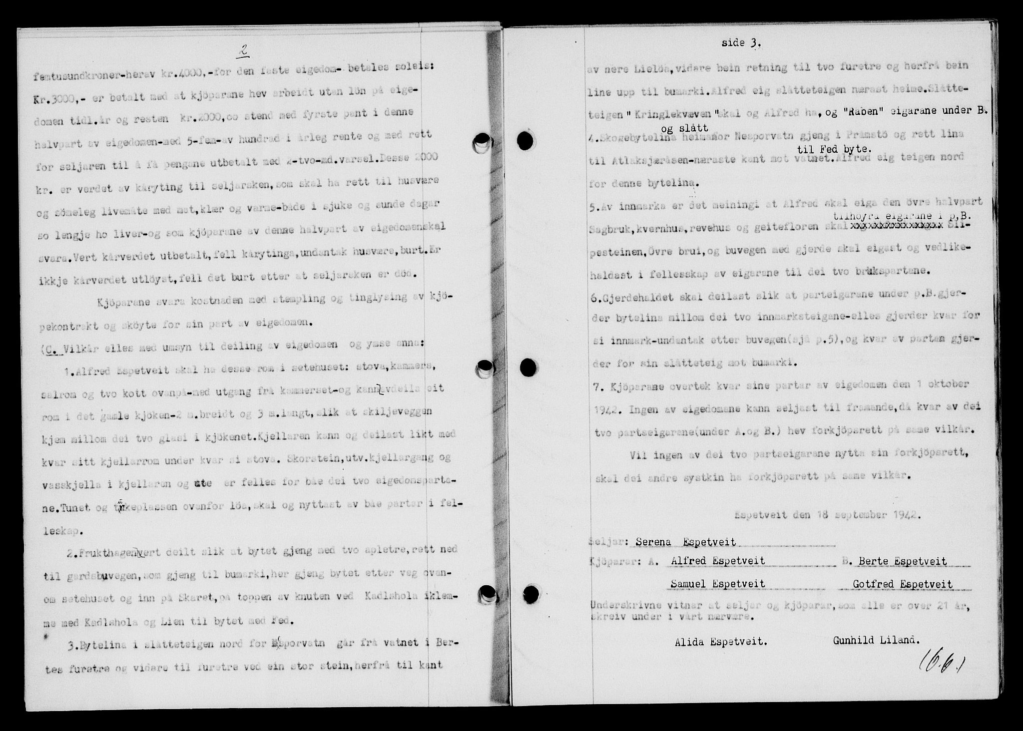 Flekkefjord sorenskriveri, SAK/1221-0001/G/Gb/Gba/L0058: Mortgage book no. A-6, 1942-1944, Diary no: : 861/1942