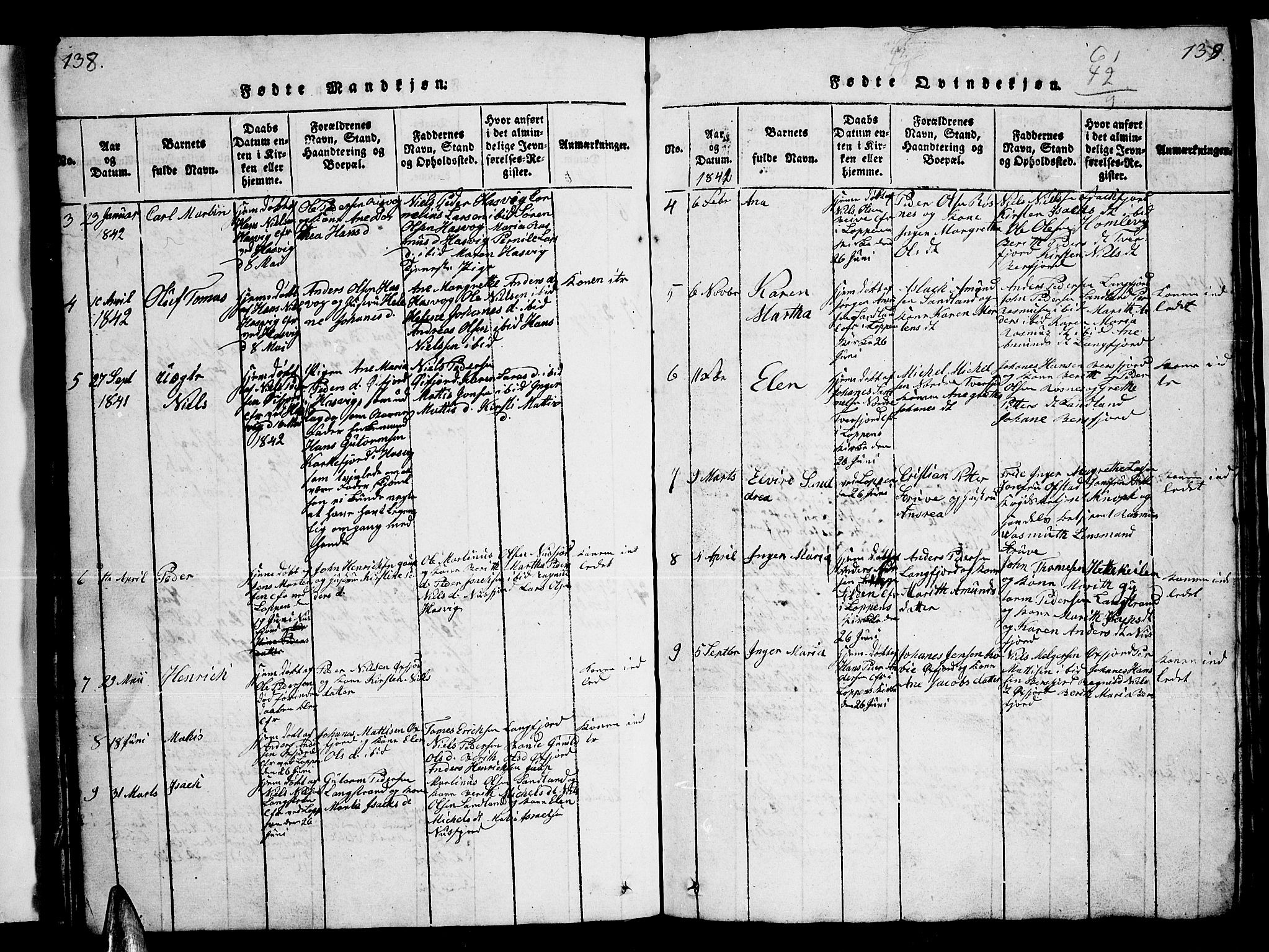 Loppa sokneprestkontor, AV/SATØ-S-1339/H/Hb/L0001klokker: Parish register (copy) no. 1, 1820-1849, p. 138-139