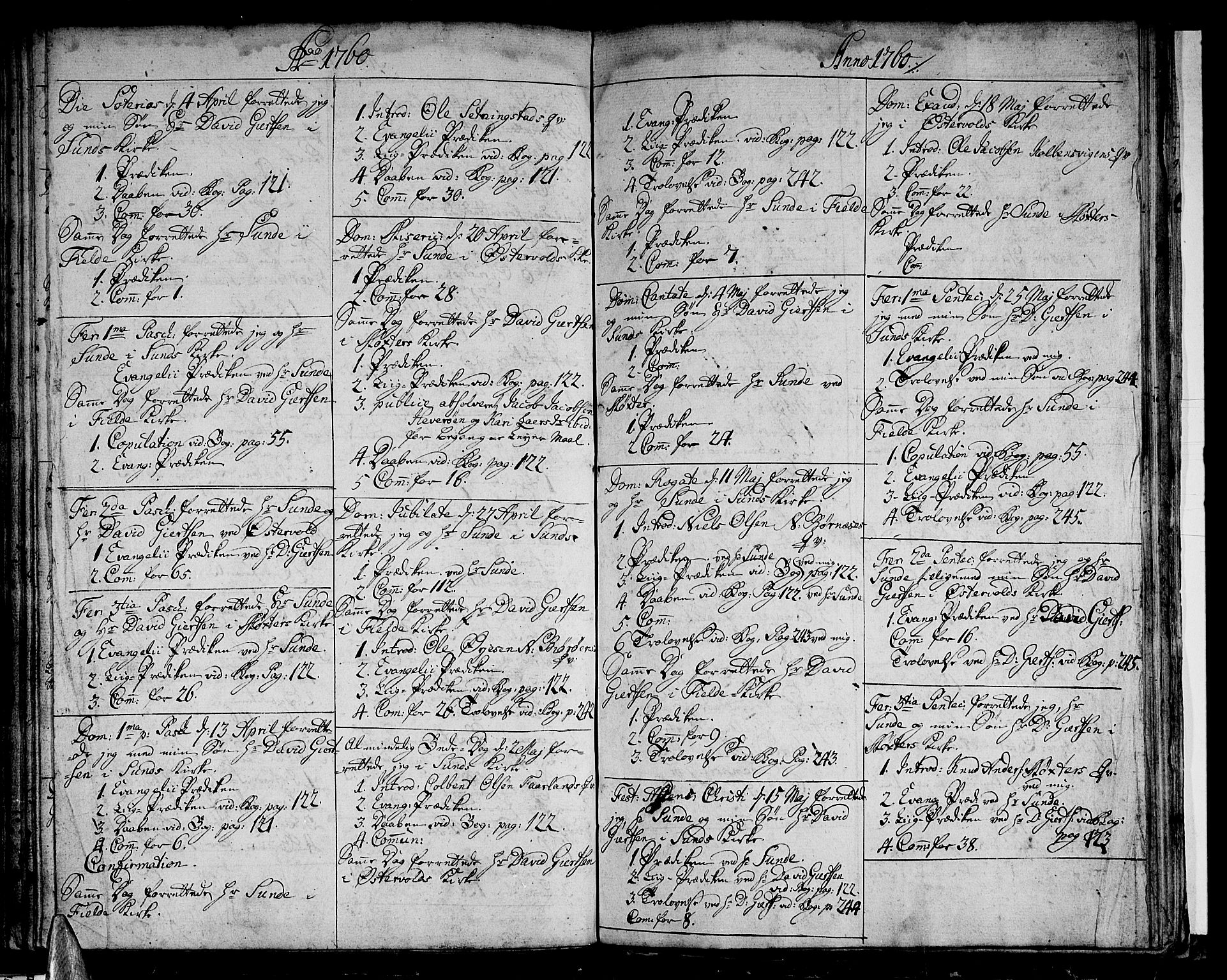 Sund sokneprestembete, AV/SAB-A-99930: Parish register (official) no. A 3, 1740-1769