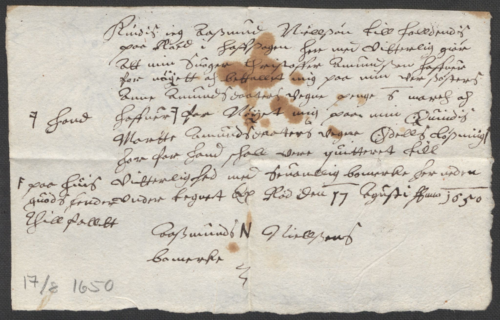 Riksarkivets diplomsamling, RA/EA-5965/F12/L0005: Pk. 7 (II), 1613-1721, p. 33