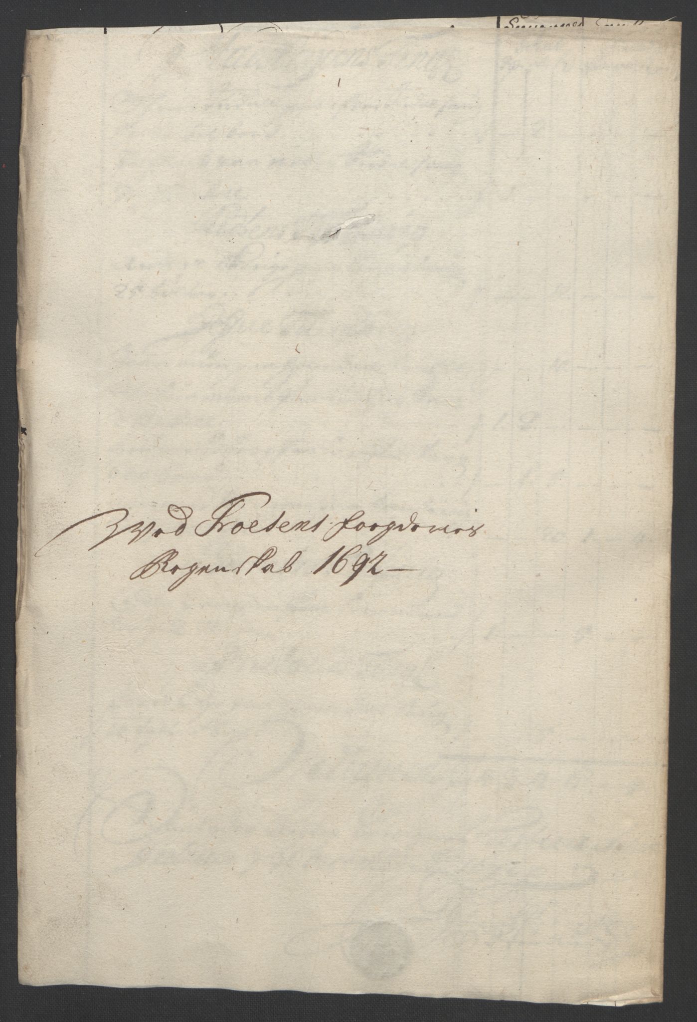 Rentekammeret inntil 1814, Reviderte regnskaper, Fogderegnskap, RA/EA-4092/R57/L3849: Fogderegnskap Fosen, 1692-1693, p. 82