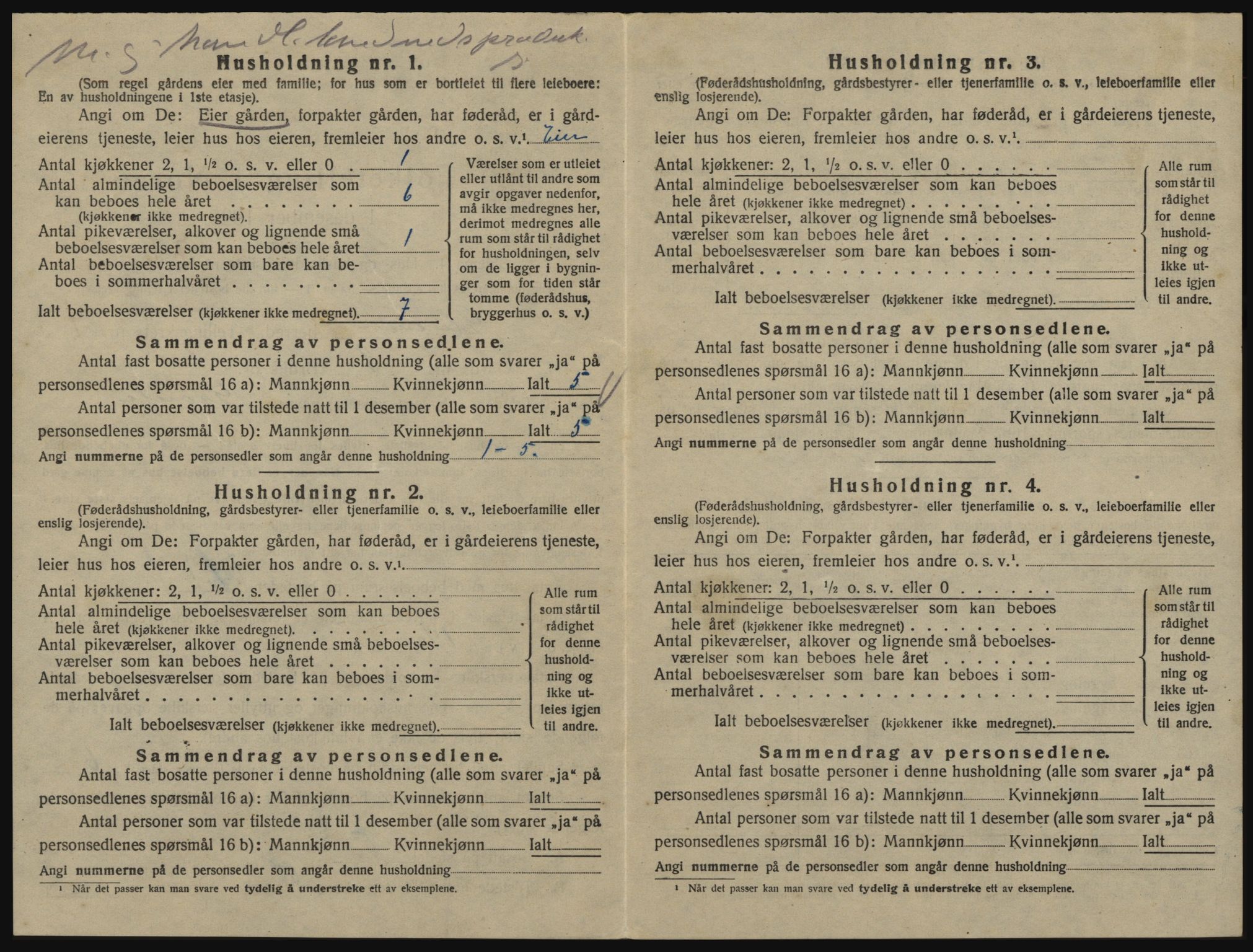 SAO, 1920 census for Glemmen, 1920, p. 1600