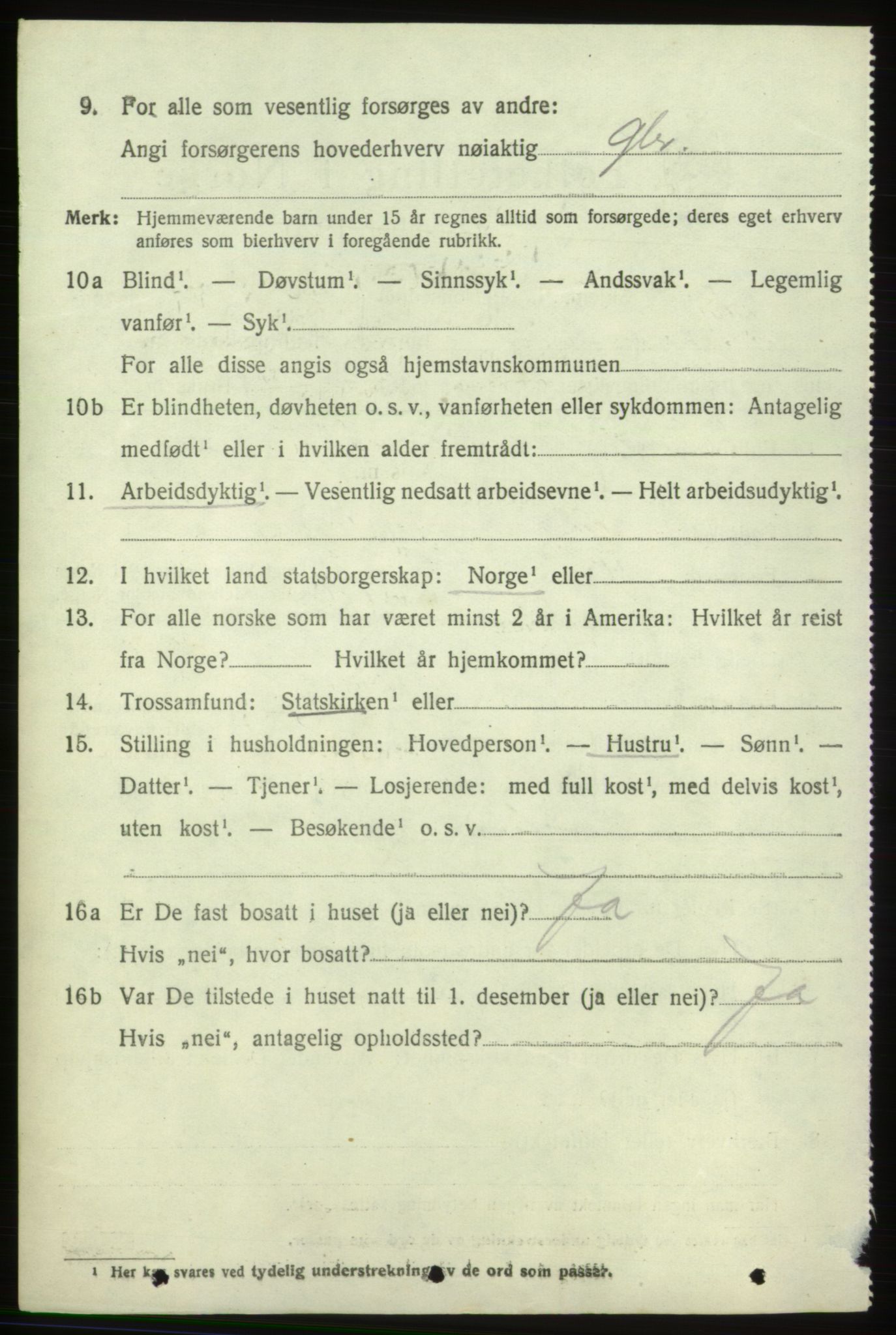 SAB, 1920 census for Skånevik, 1920, p. 3800