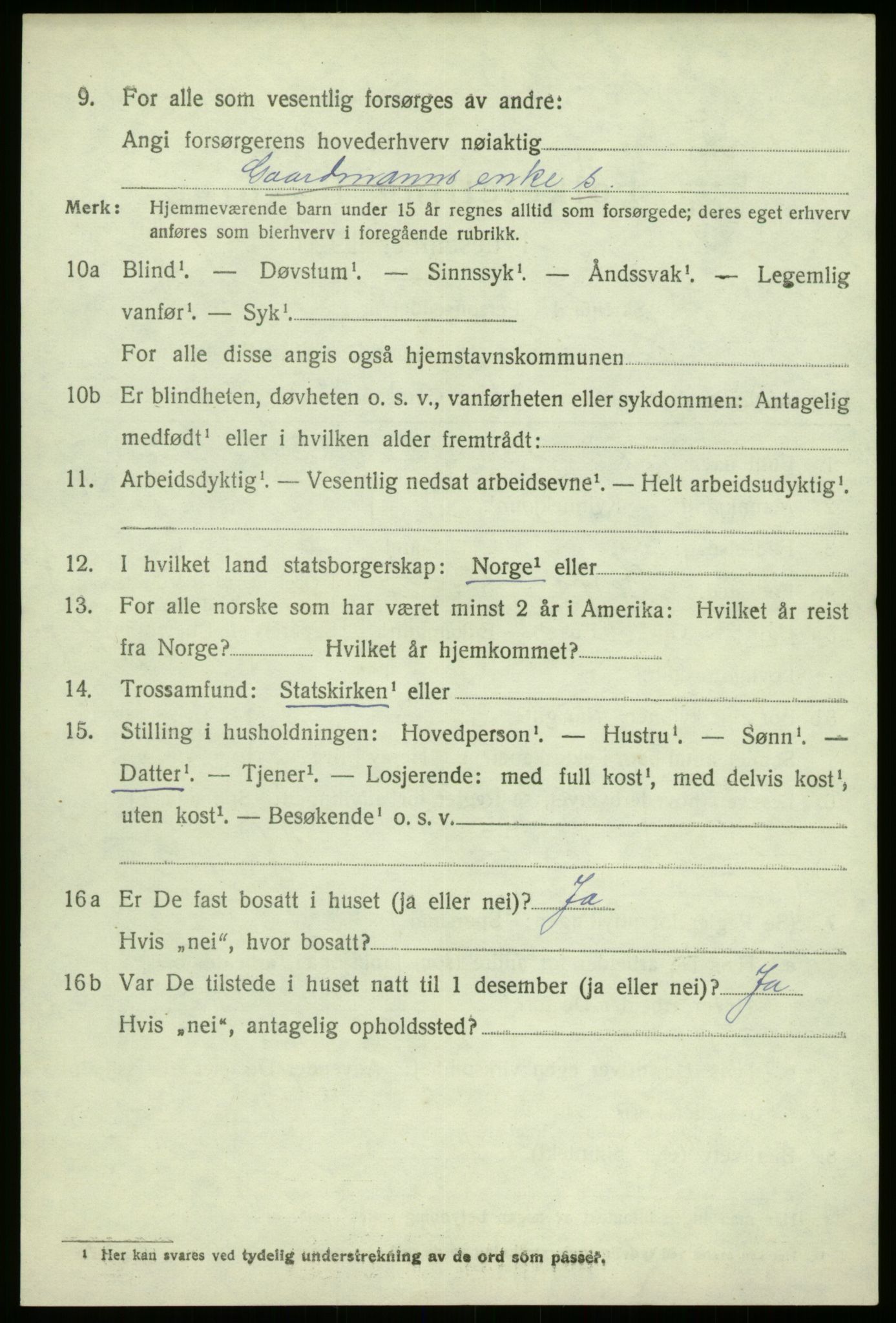 SAB, 1920 census for Sogndal, 1920, p. 6270