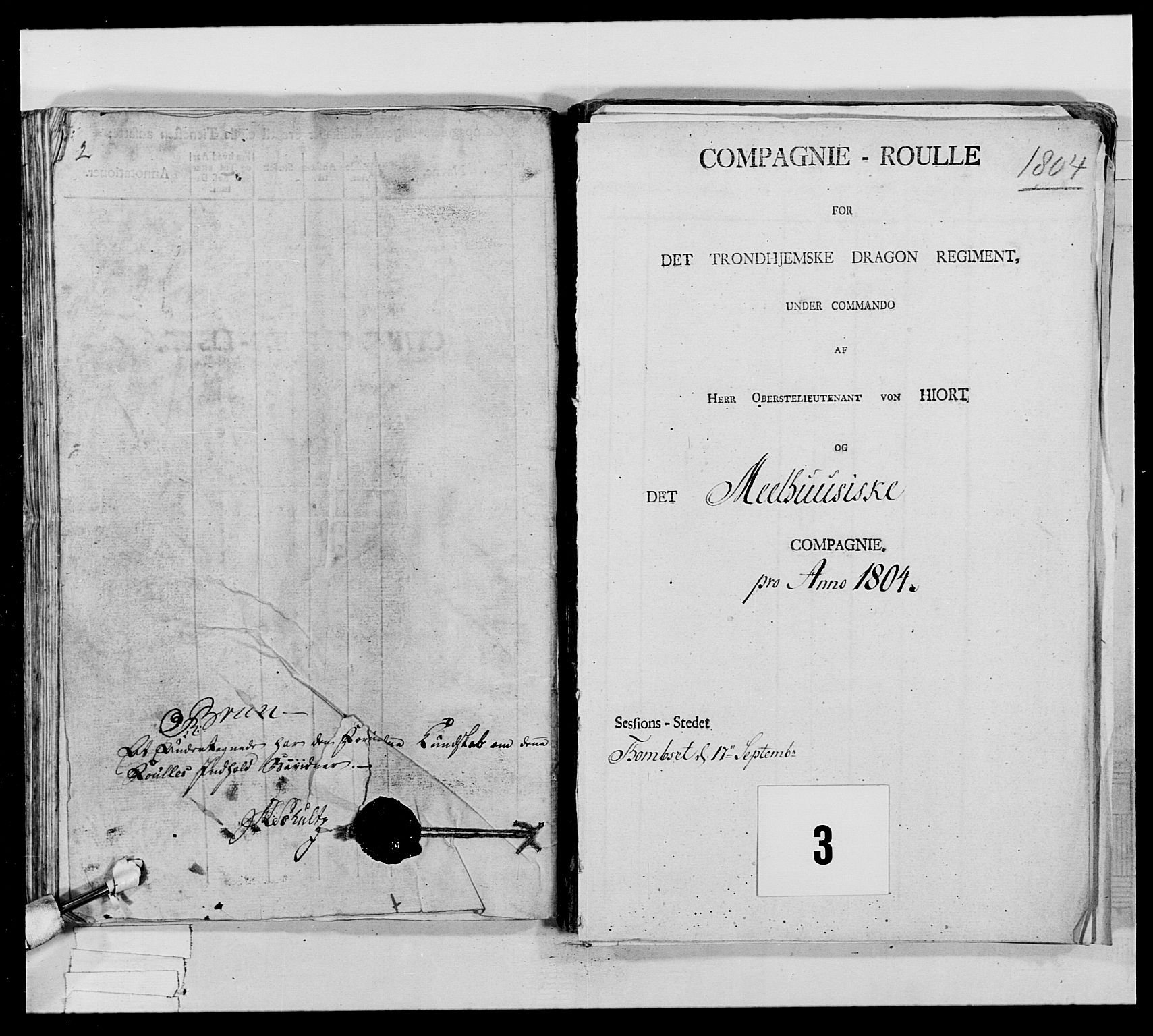 Generalitets- og kommissariatskollegiet, Det kongelige norske kommissariatskollegium, AV/RA-EA-5420/E/Eh/L0022a: Trondheimske dragonregiment, 1804-1807, p. 127