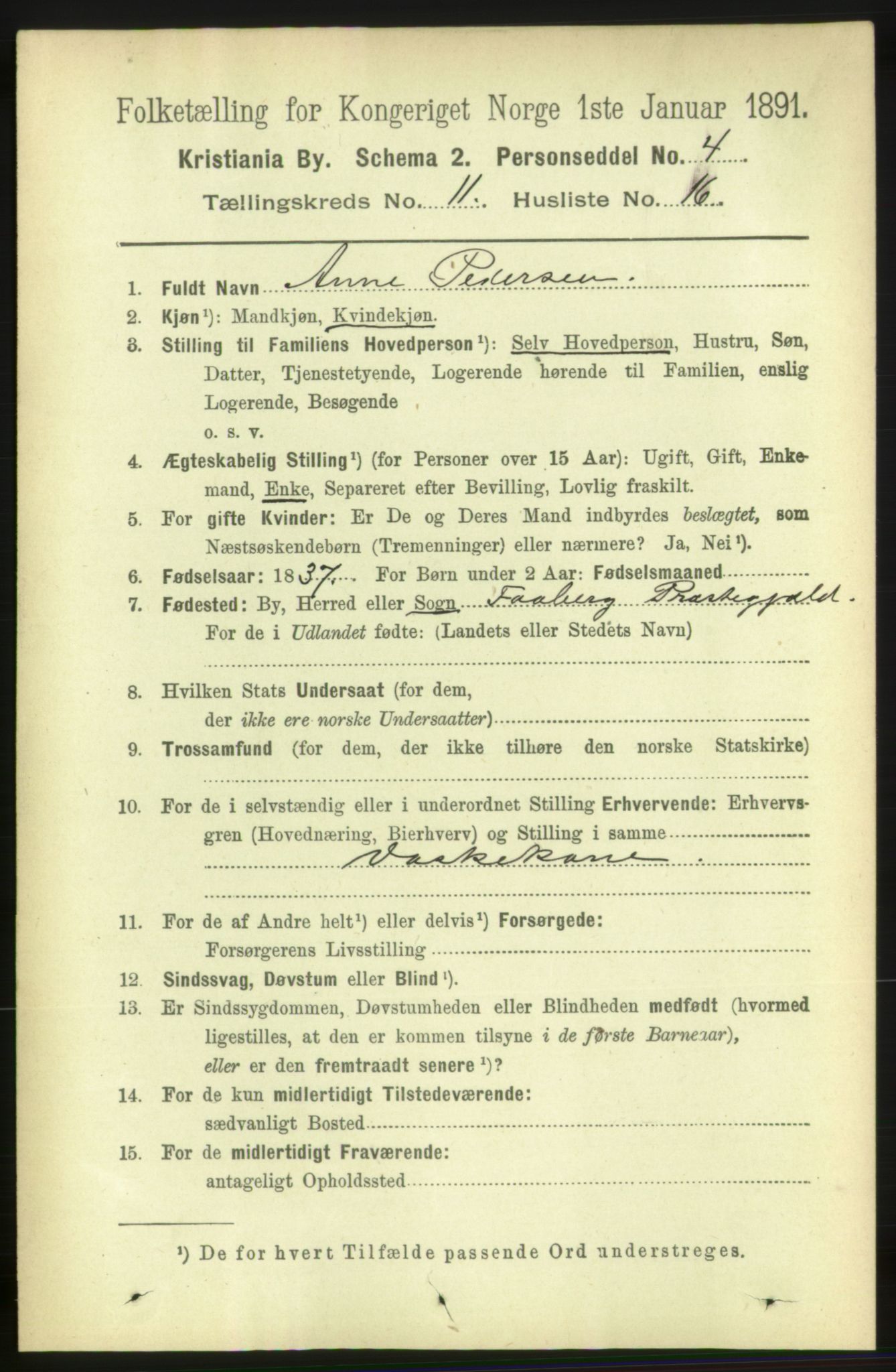 RA, 1891 census for 0301 Kristiania, 1891, p. 5113