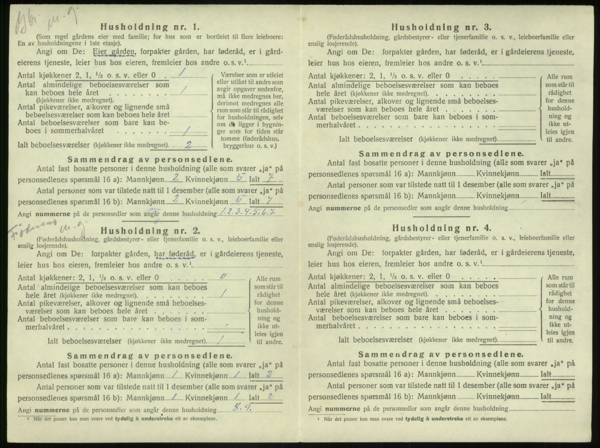 SAB, 1920 census for Førde, 1920, p. 530