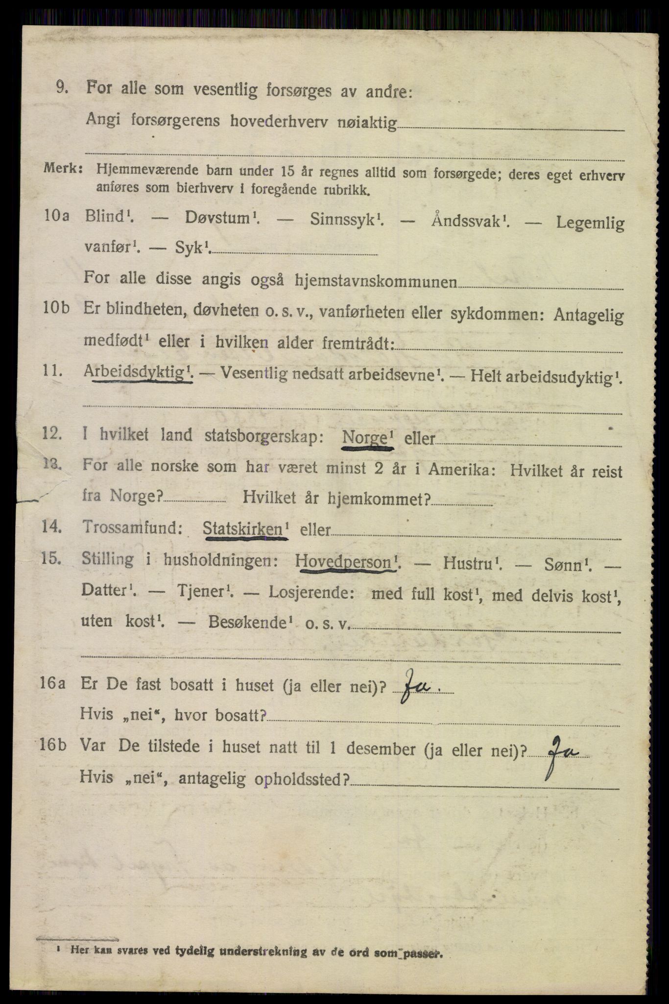 SAH, 1920 census for Trysil, 1920, p. 6958