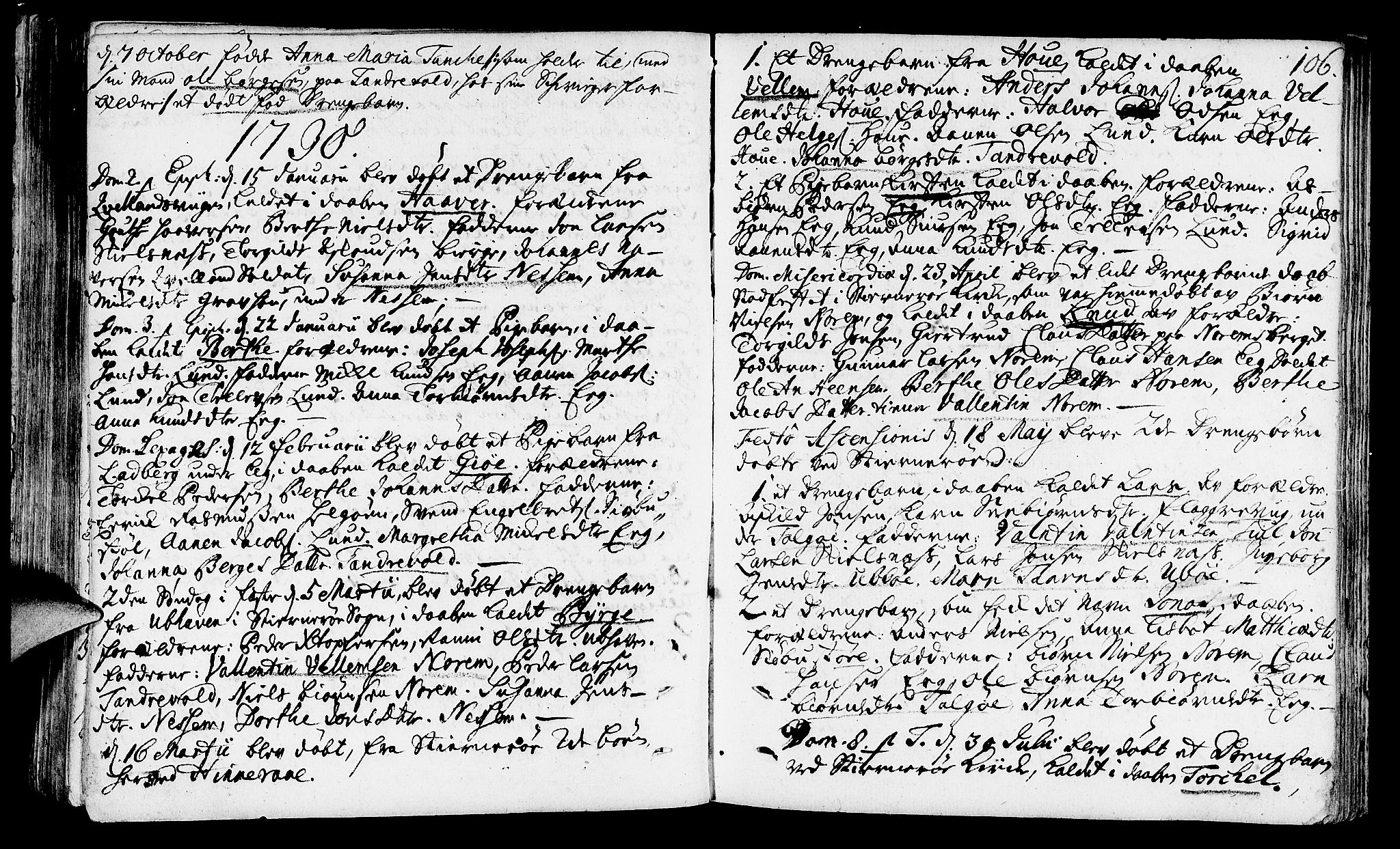 Nedstrand sokneprestkontor, AV/SAST-A-101841/01/IV: Parish register (official) no. A 1 /2, 1724-1740, p. 106