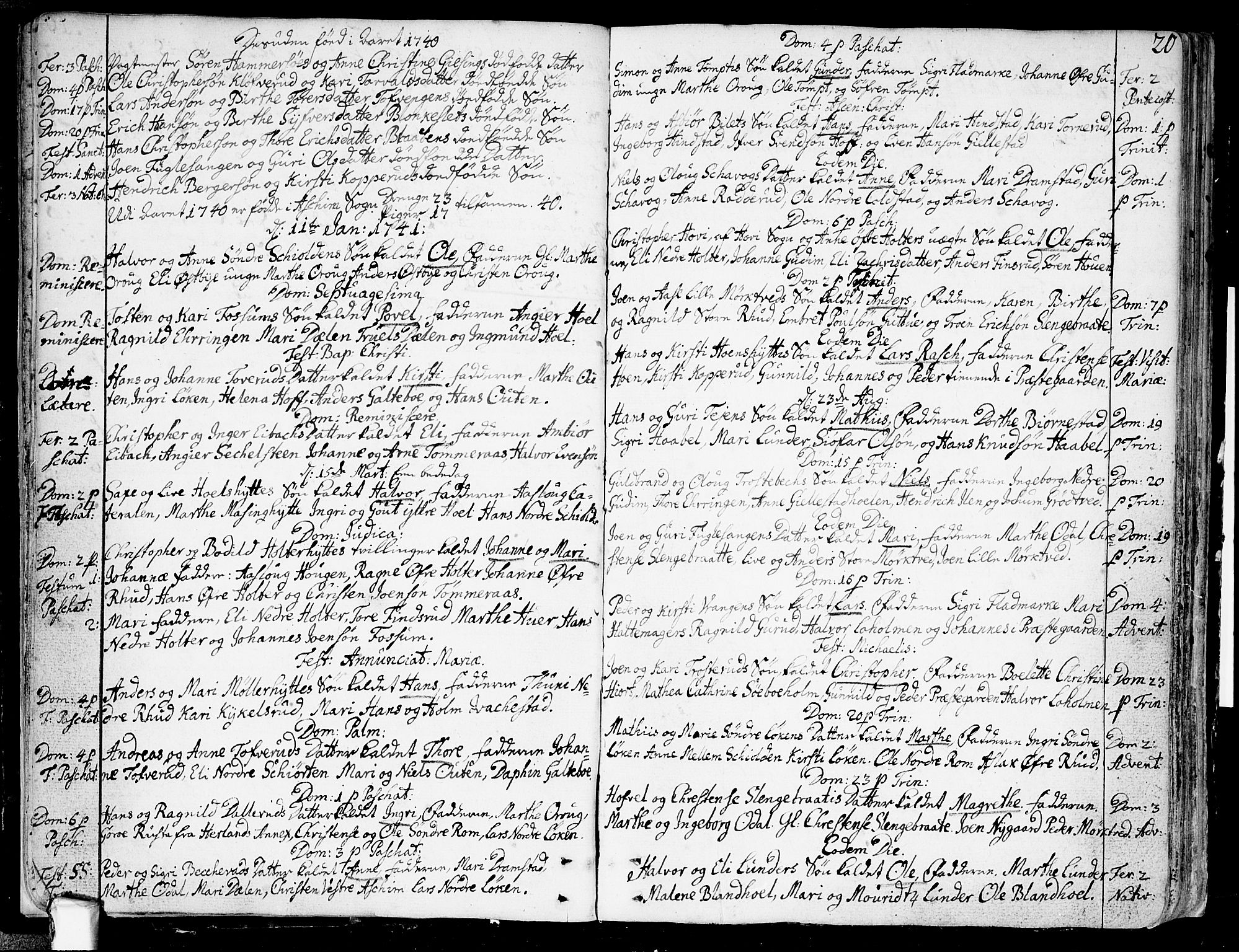 Askim prestekontor Kirkebøker, AV/SAO-A-10900/F/Fa/L0001: Parish register (official) no. 1, 1733-1757, p. 20