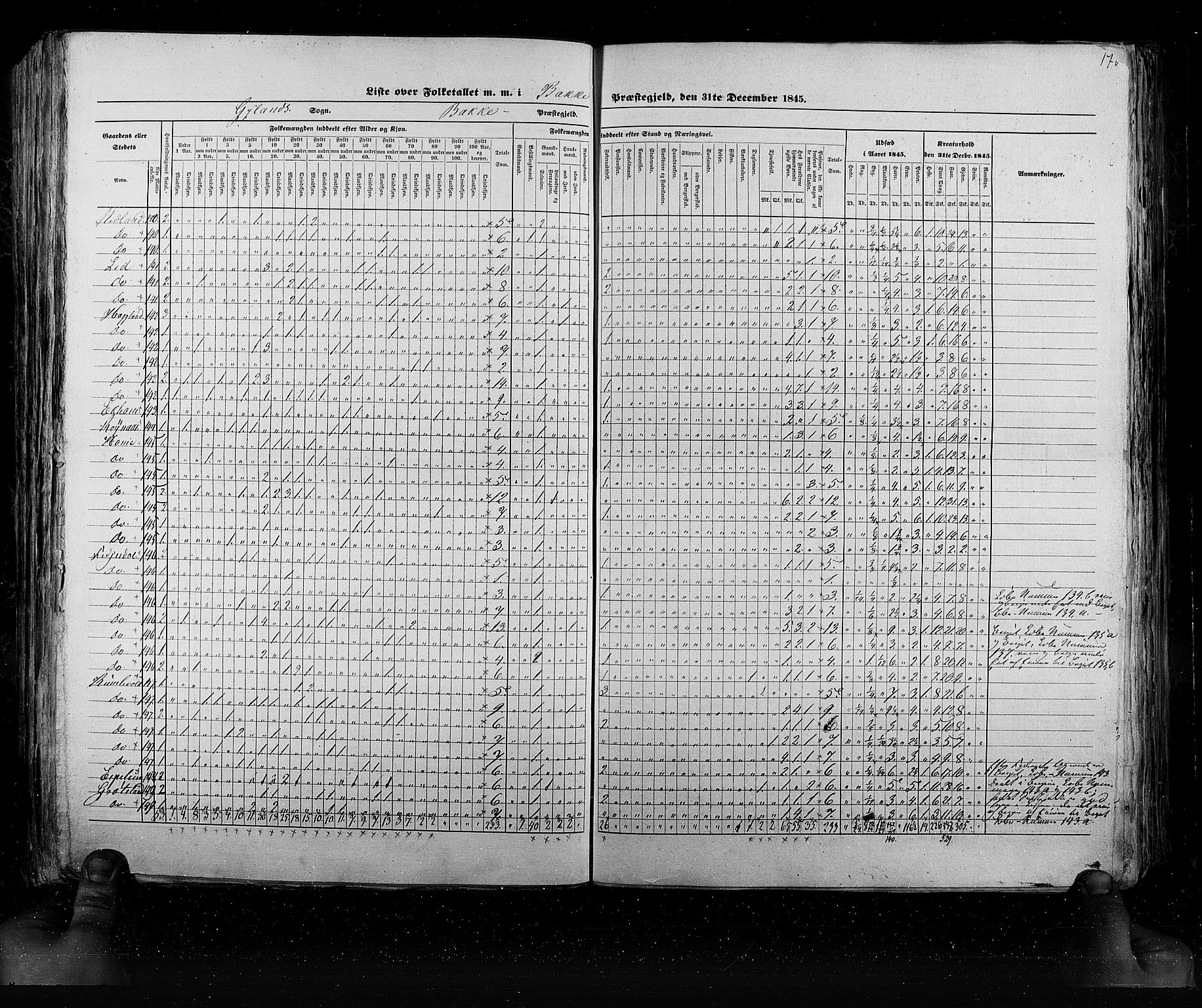 RA, Census 1845, vol. 6: Lister og Mandal amt og Stavanger amt, 1845, p. 178