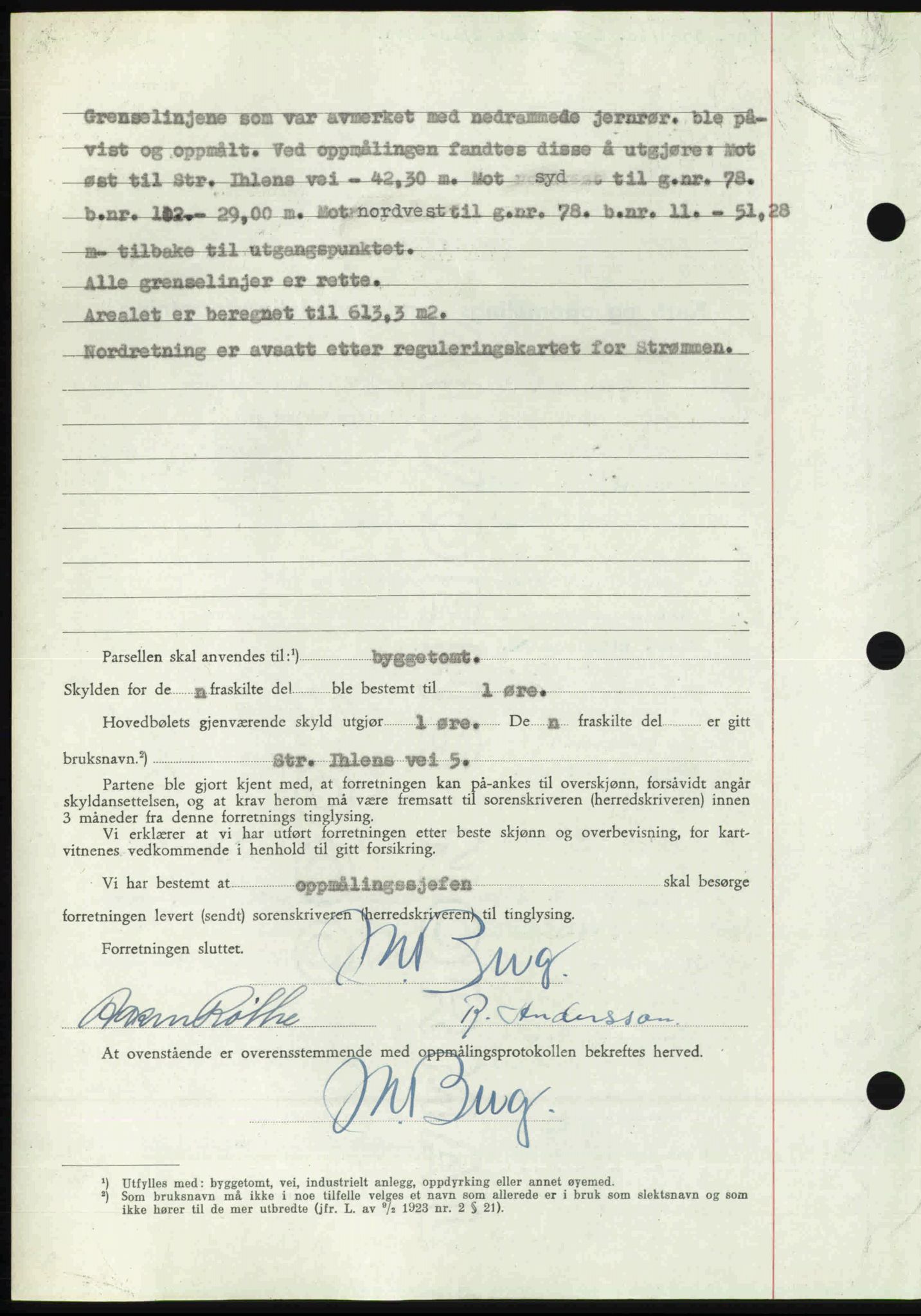 Nedre Romerike sorenskriveri, AV/SAO-A-10469/G/Gb/Gbd/L0017: Mortgage book no. 17, 1946-1946, Diary no: : 3599/1946