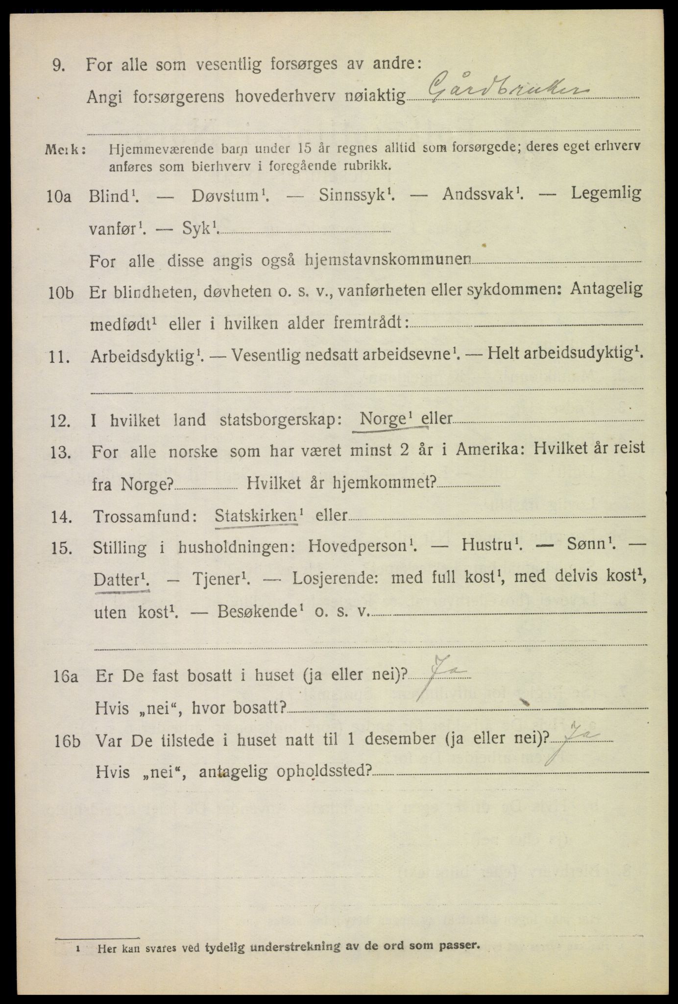 SAH, 1920 census for Brandval, 1920, p. 2985