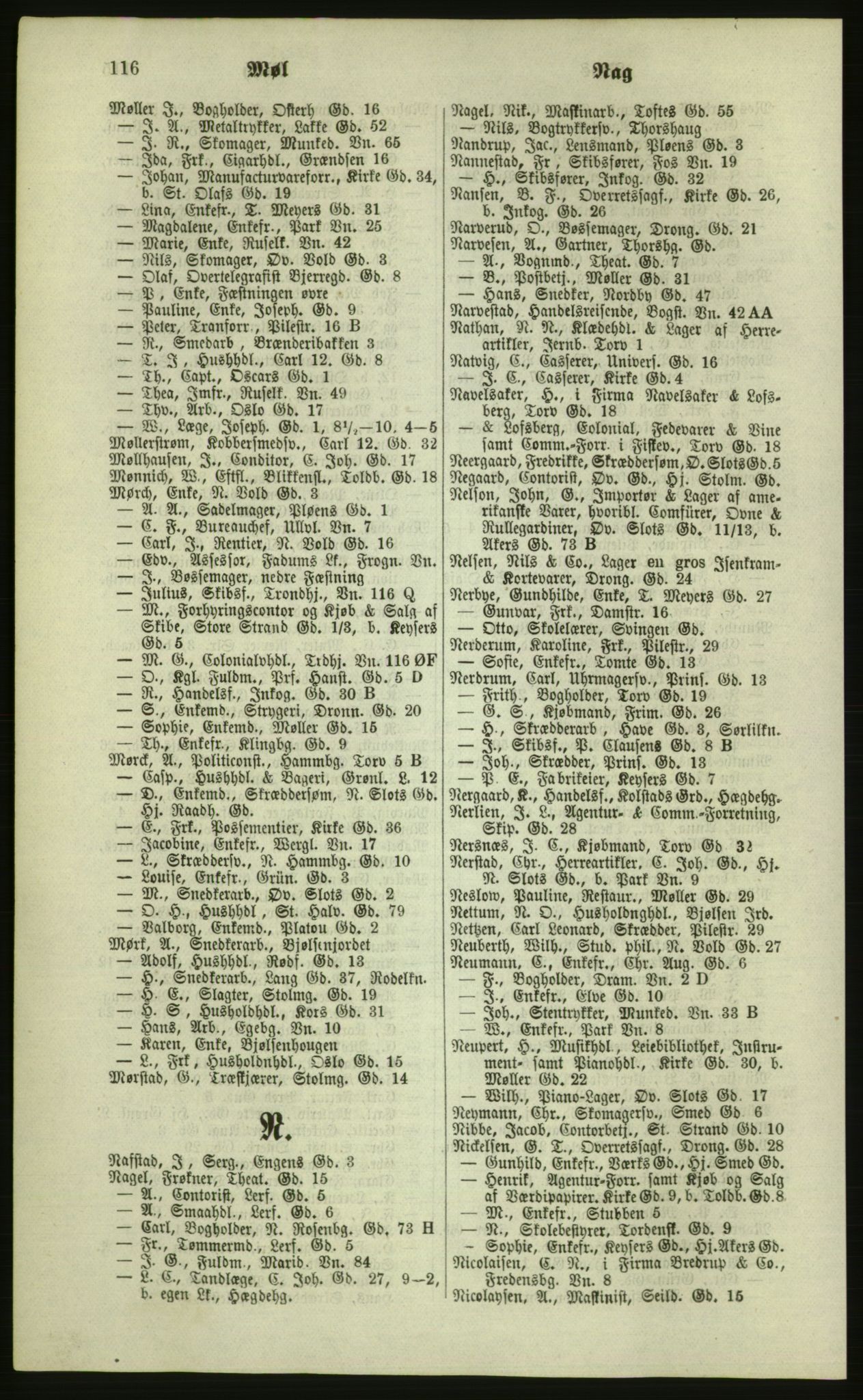 Kristiania/Oslo adressebok, PUBL/-, 1879, p. 116