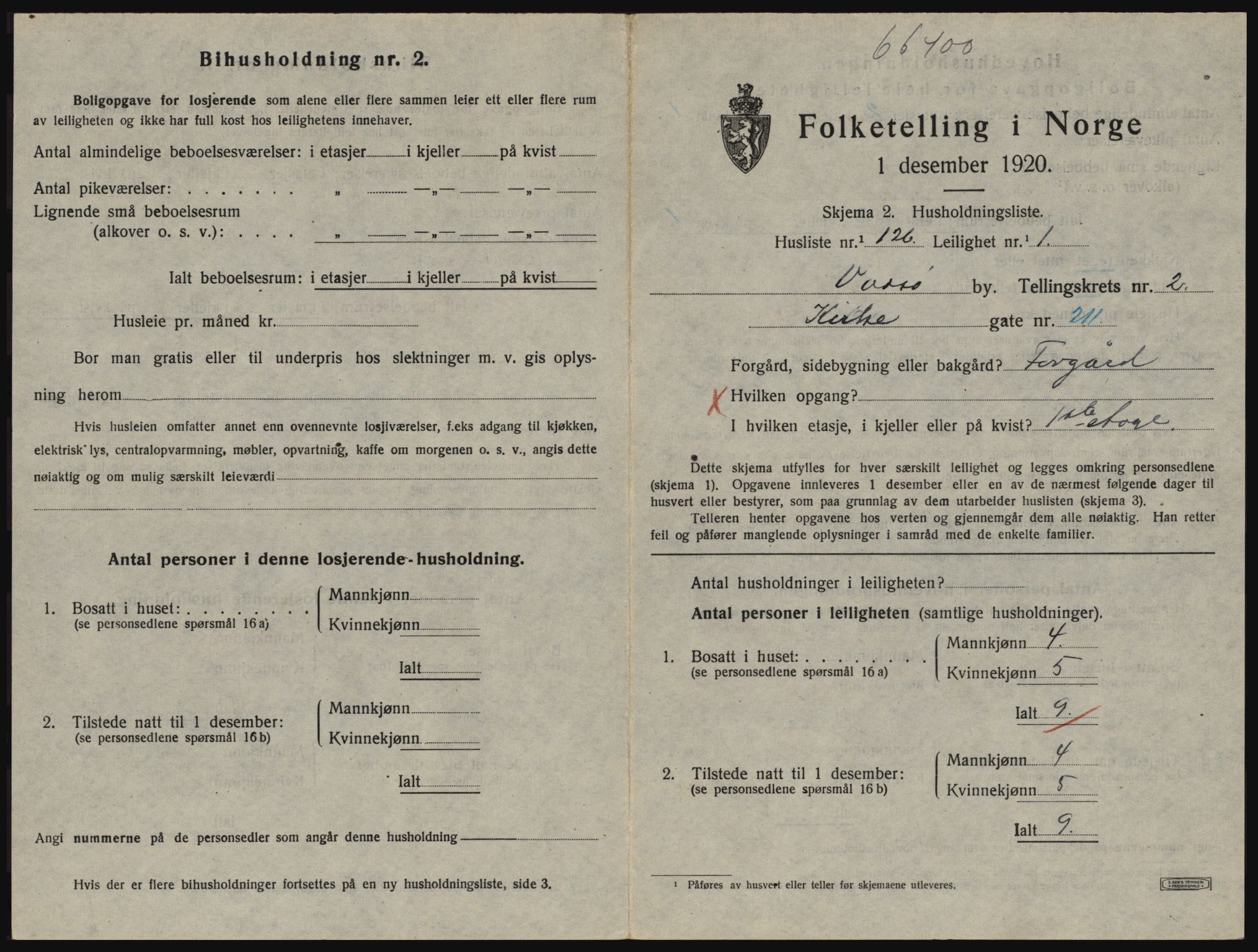 SATØ, 1920 census for Vadsø, 1920, p. 1338