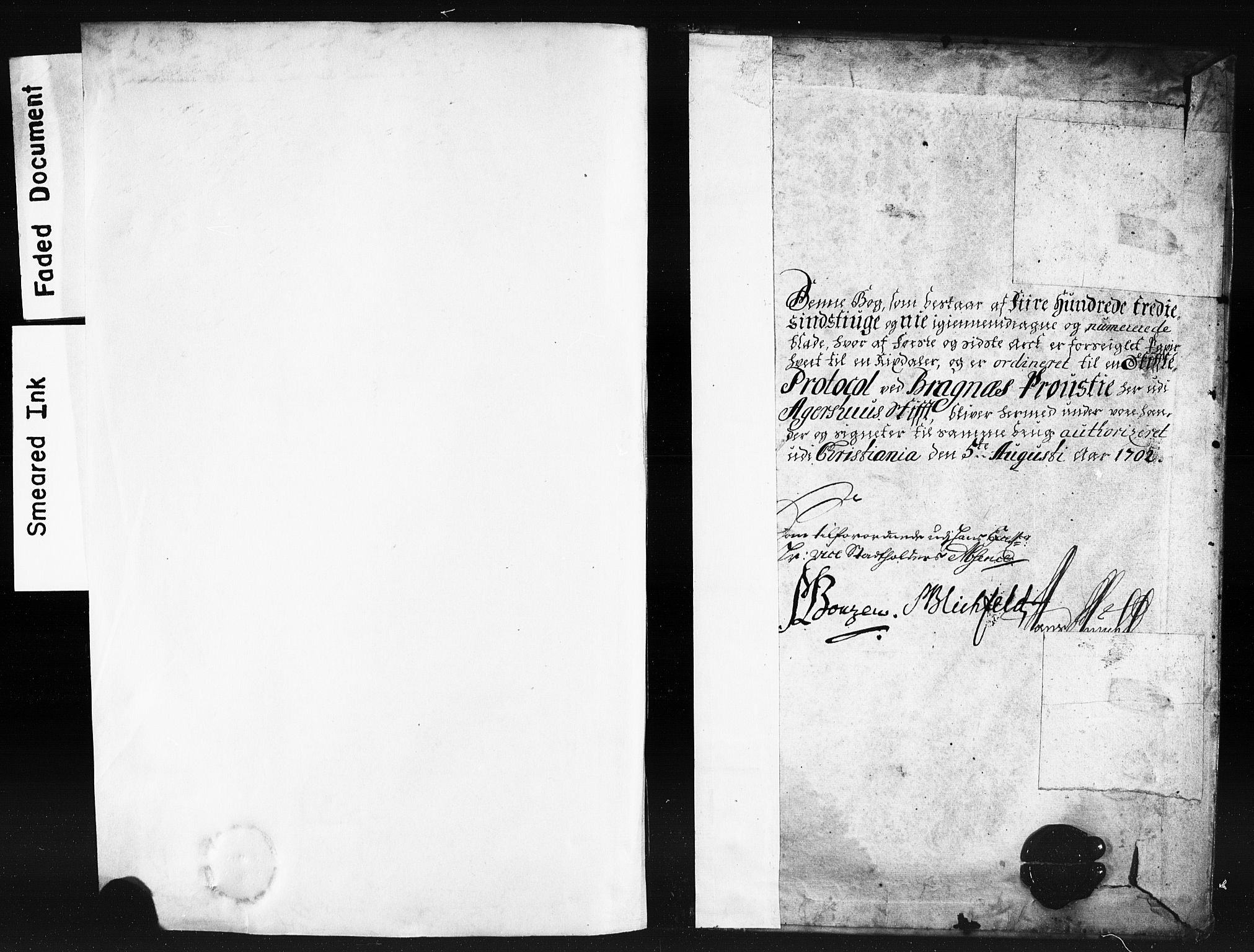 Bragernes prosti, AV/SAKO-A-430/O/Ob/L0001: Skifteprotokoll, 1702-1739