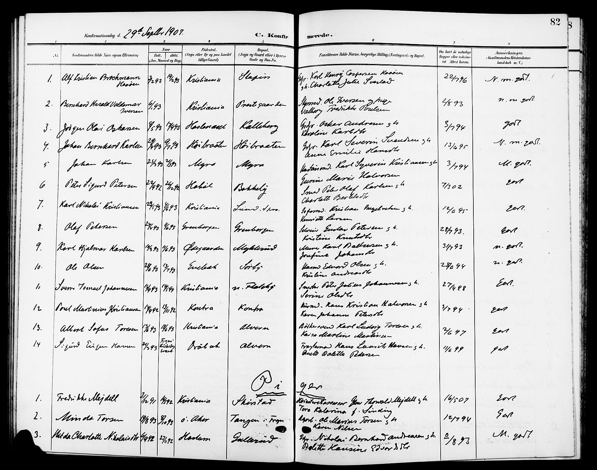 Nesodden prestekontor Kirkebøker, SAO/A-10013/G/Ga/L0002: Parish register (copy) no. I 2, 1905-1924, p. 82
