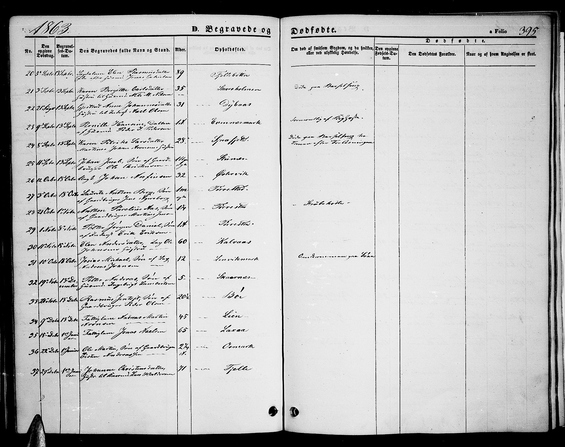 Ministerialprotokoller, klokkerbøker og fødselsregistre - Nordland, AV/SAT-A-1459/863/L0912: Parish register (copy) no. 863C02, 1858-1876, p. 395