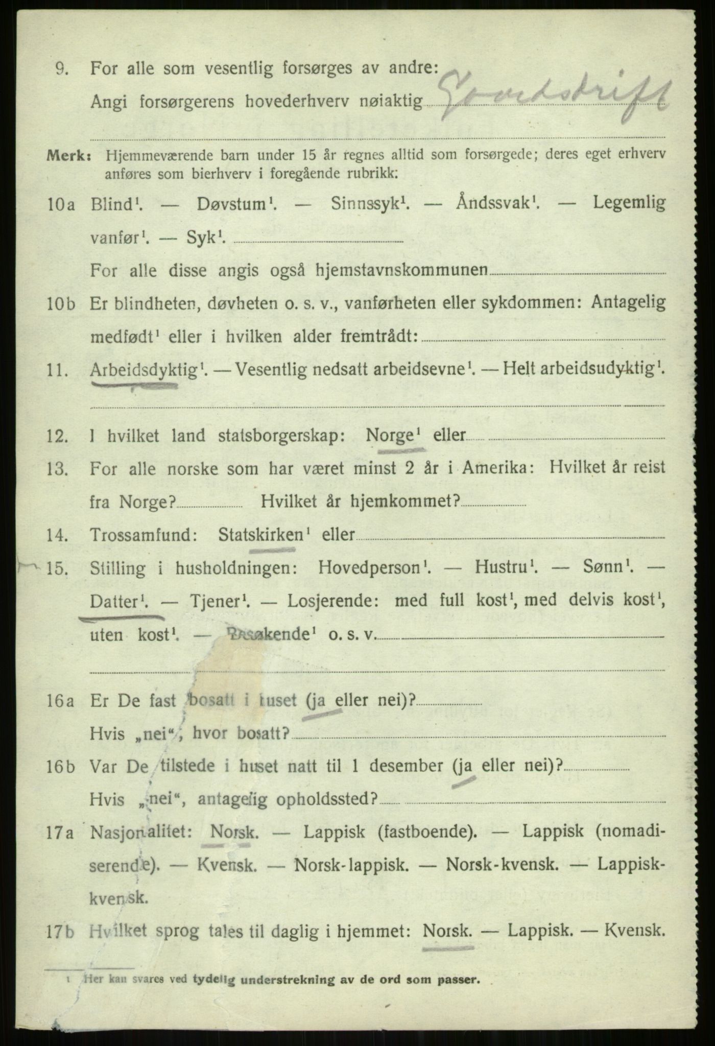 SATØ, 1920 census for Balsfjord, 1920, p. 7590