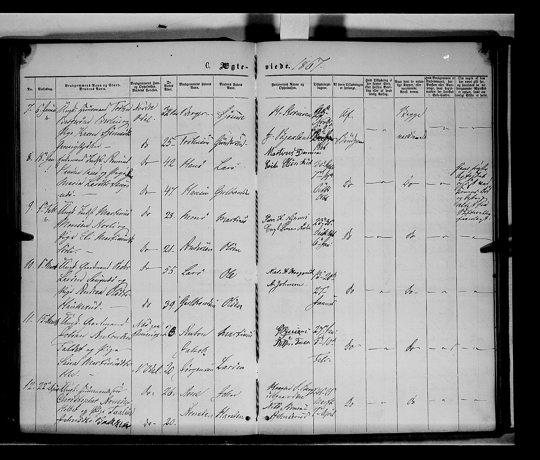 Nord-Odal prestekontor, AV/SAH-PREST-032/H/Ha/Haa/L0004: Parish register (official) no. 4, 1866-1873, p. 160