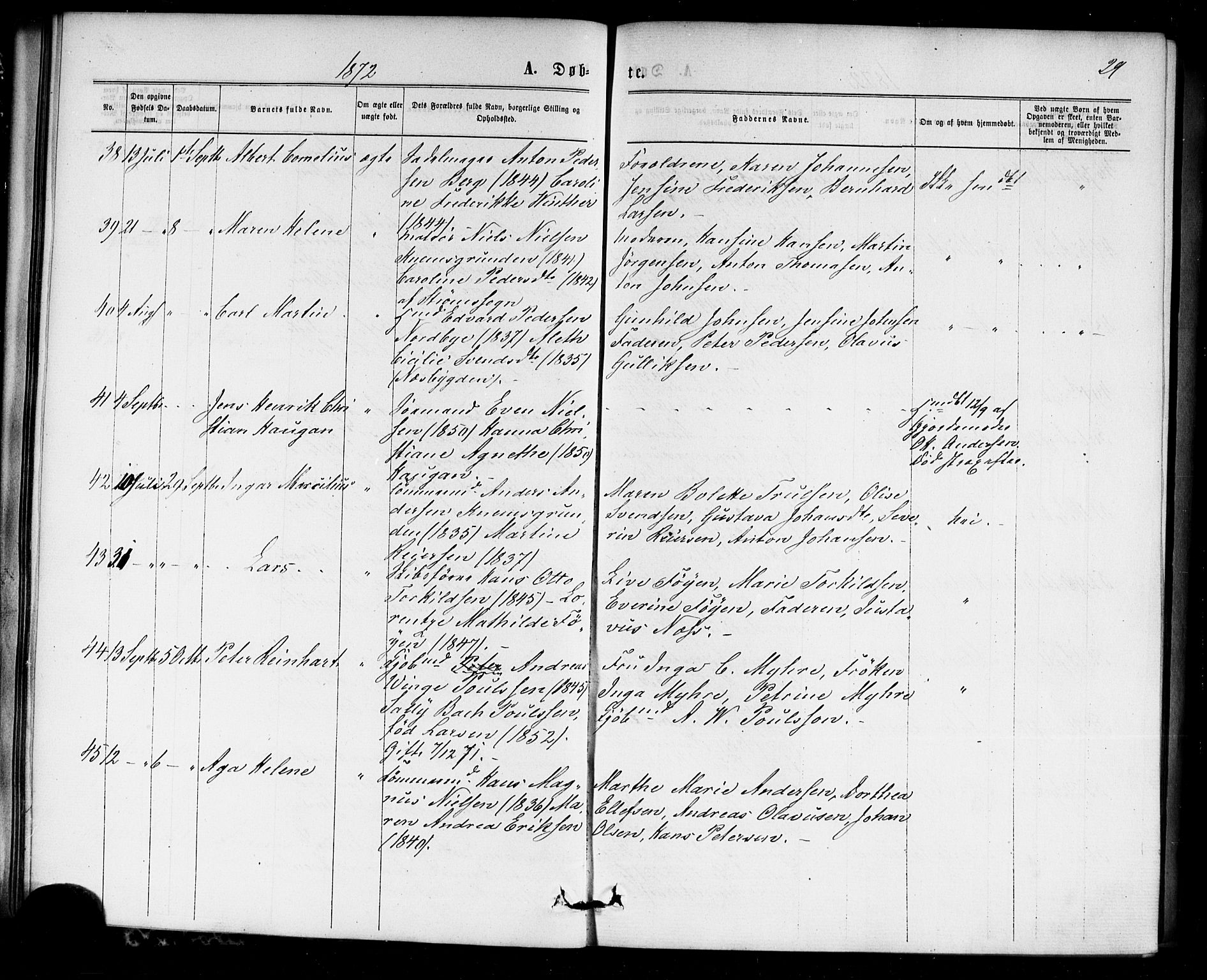 Strømm kirkebøker, AV/SAKO-A-322/F/Fa/L0002: Parish register (official) no. I 2, 1870-1877, p. 29