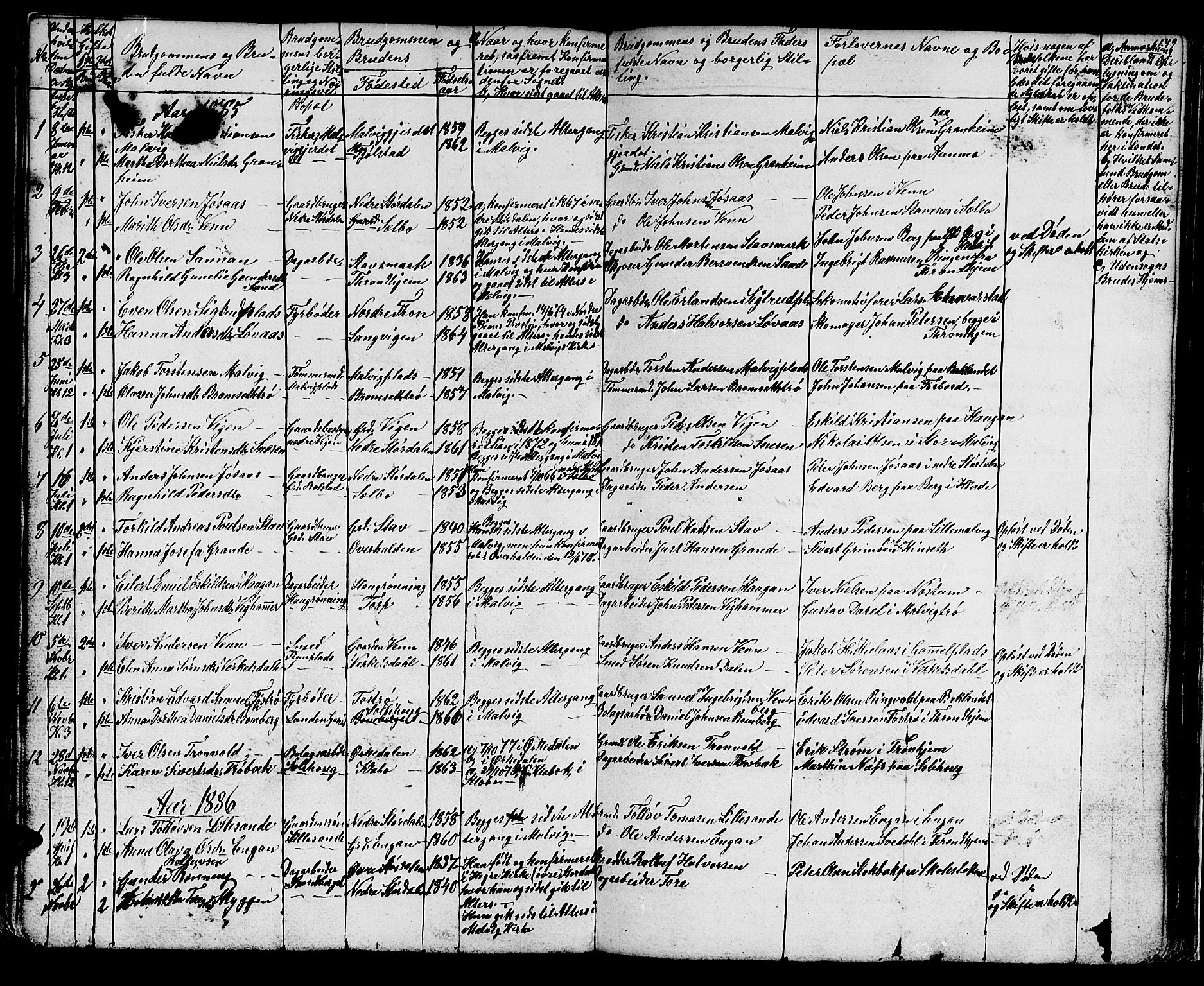 Ministerialprotokoller, klokkerbøker og fødselsregistre - Sør-Trøndelag, SAT/A-1456/616/L0422: Parish register (copy) no. 616C05, 1850-1888, p. 149