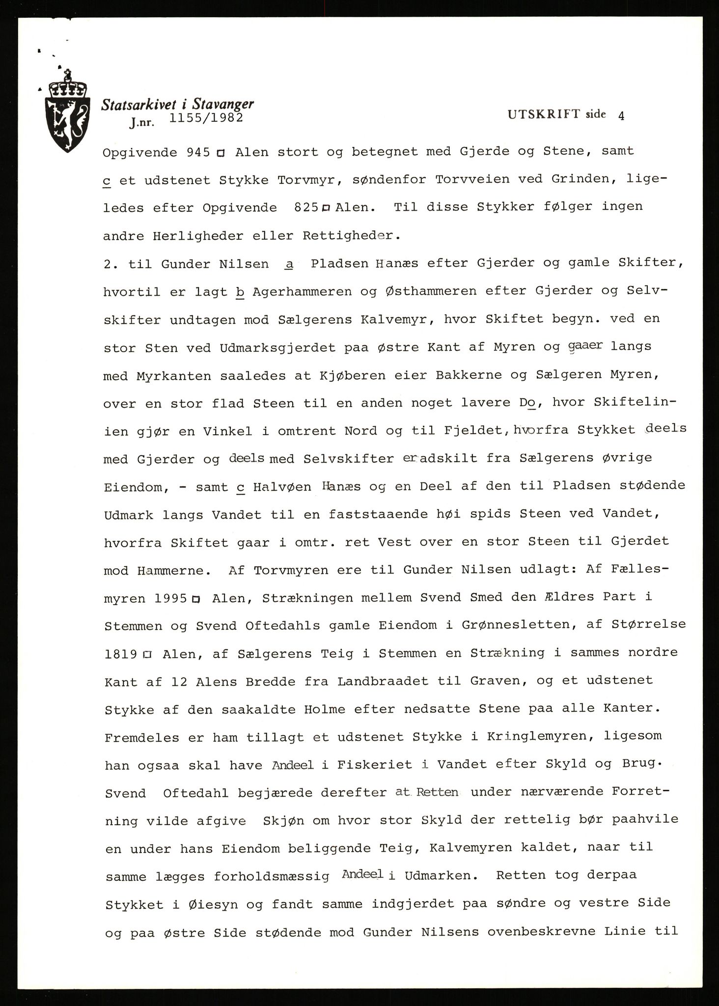 Statsarkivet i Stavanger, AV/SAST-A-101971/03/Y/Yj/L0028: Avskrifter sortert etter gårdsnavn: Gudla - Haga i Håland, 1750-1930, p. 548