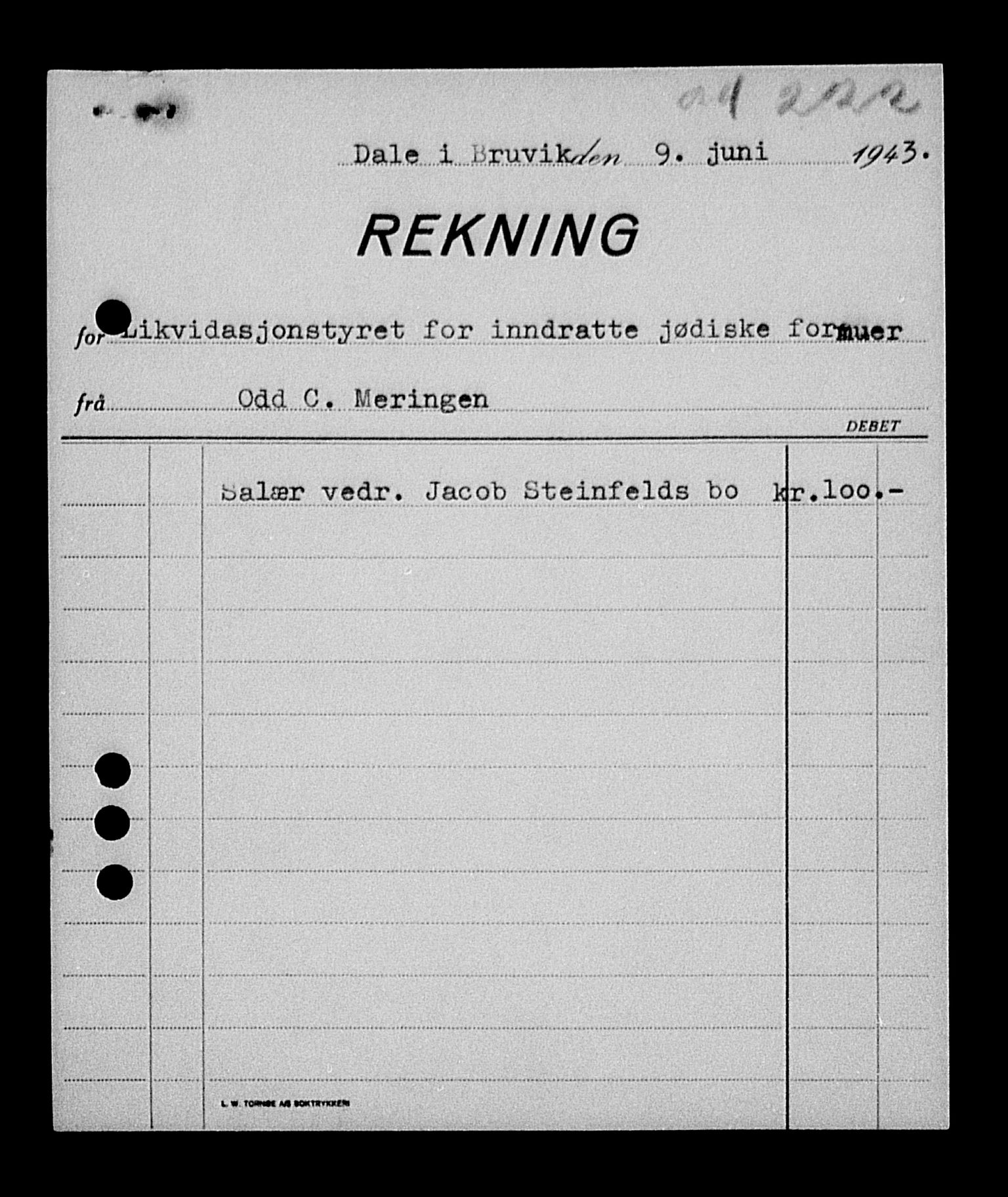 Justisdepartementet, Tilbakeføringskontoret for inndratte formuer, RA/S-1564/H/Hc/Hcd/L1007: --, 1945-1947, p. 345